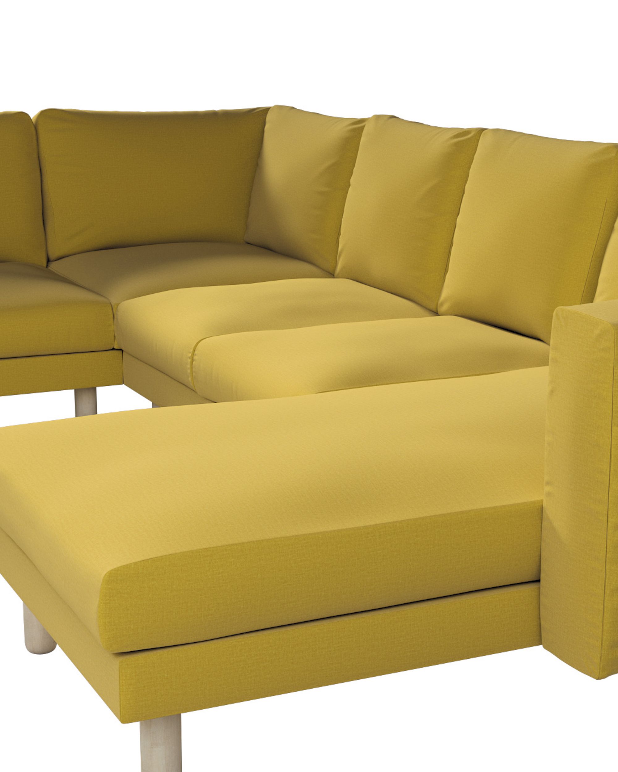 Norsborg 5-seat corner sofa with chaise longue cover colour yellow fabric velvet (hover)