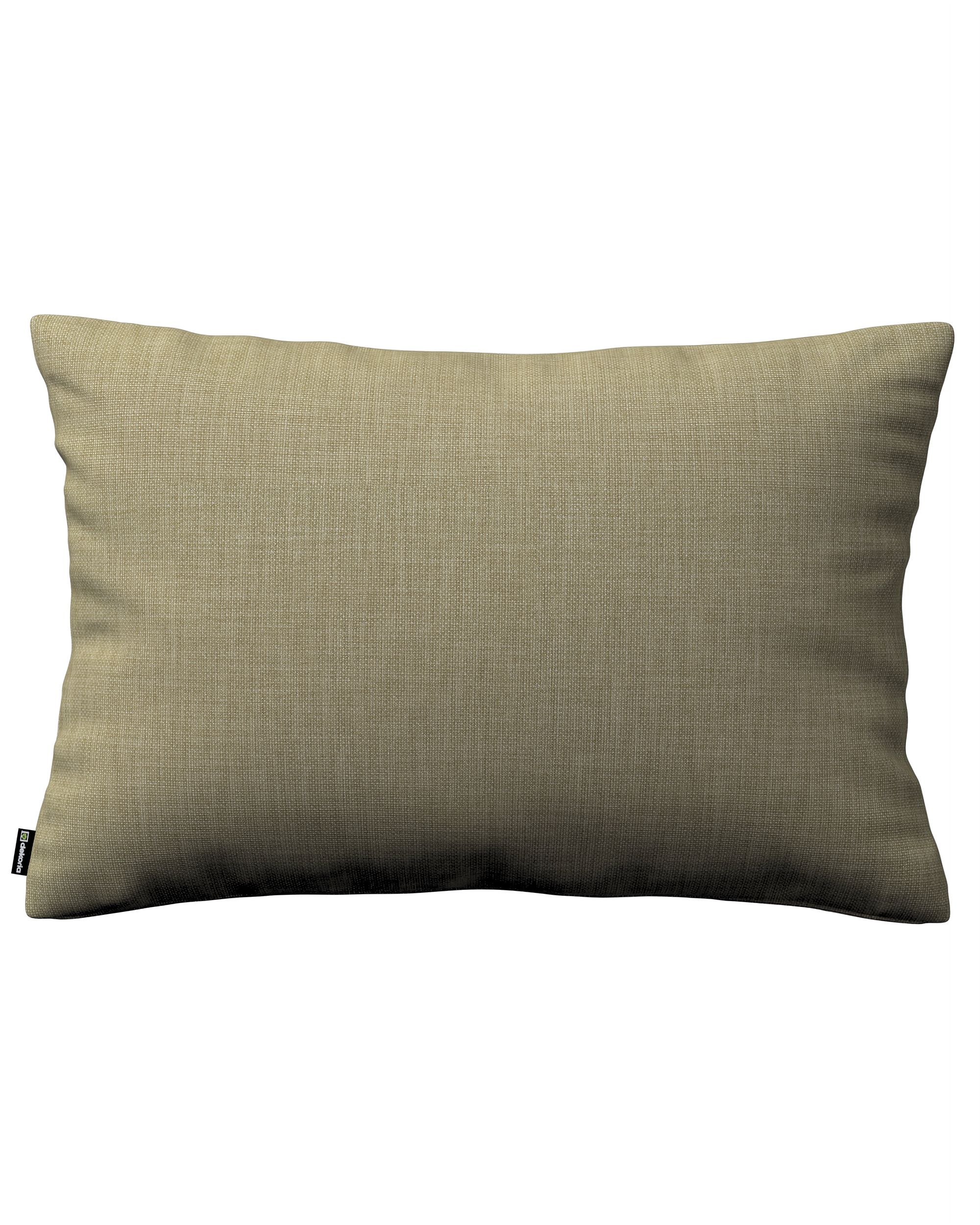 Kinga rectangular cushion cover colour green fabric structured