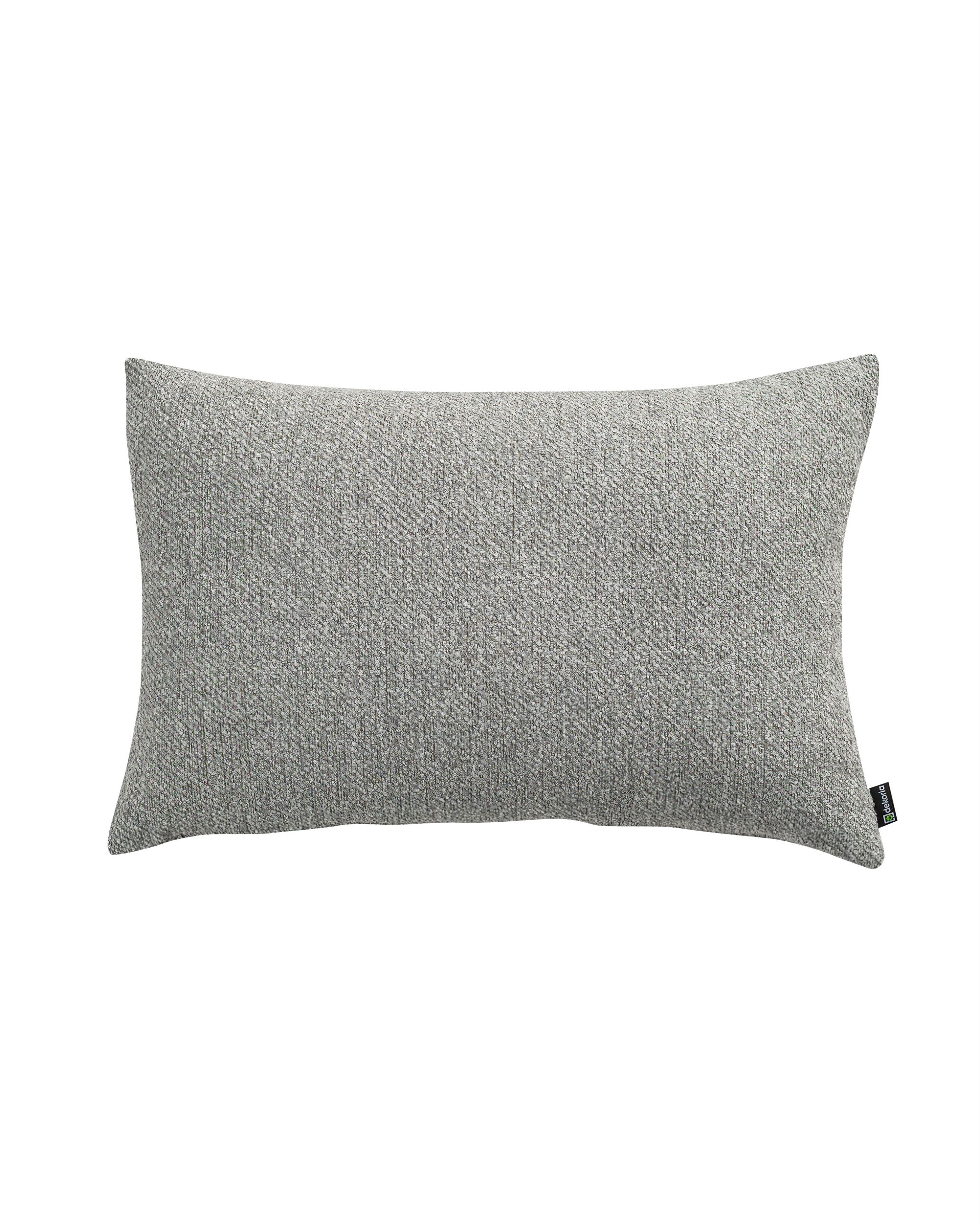 Kinga rectangular cushion cover colour grey fabric structured (hover)