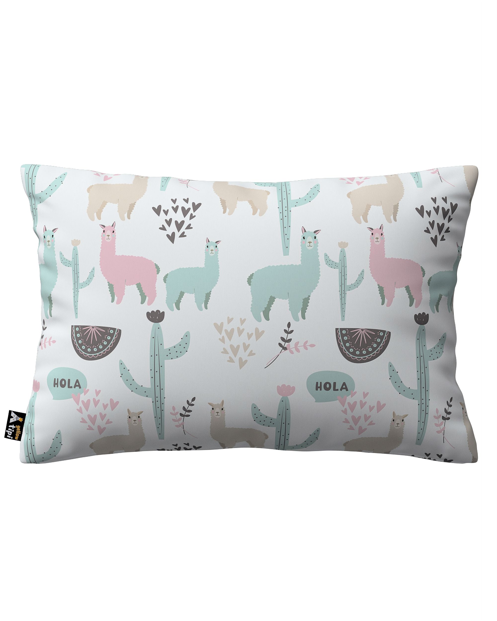 Kinga rectangular cushion cover colour green fabric patterned