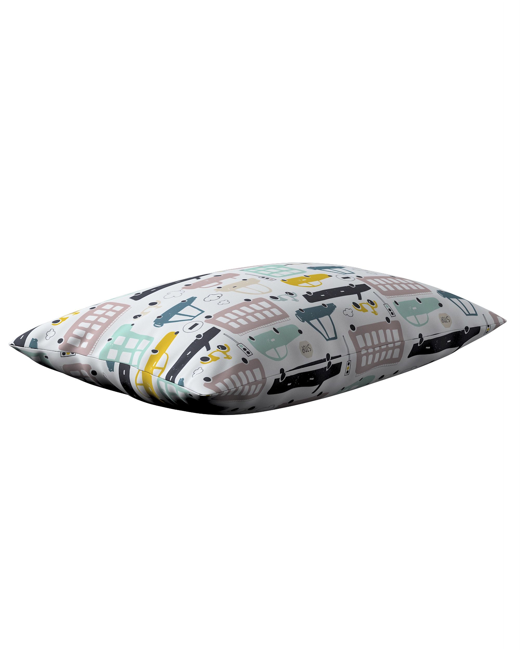 Kinga rectangular cushion cover colour beige fabric patterned (hover)