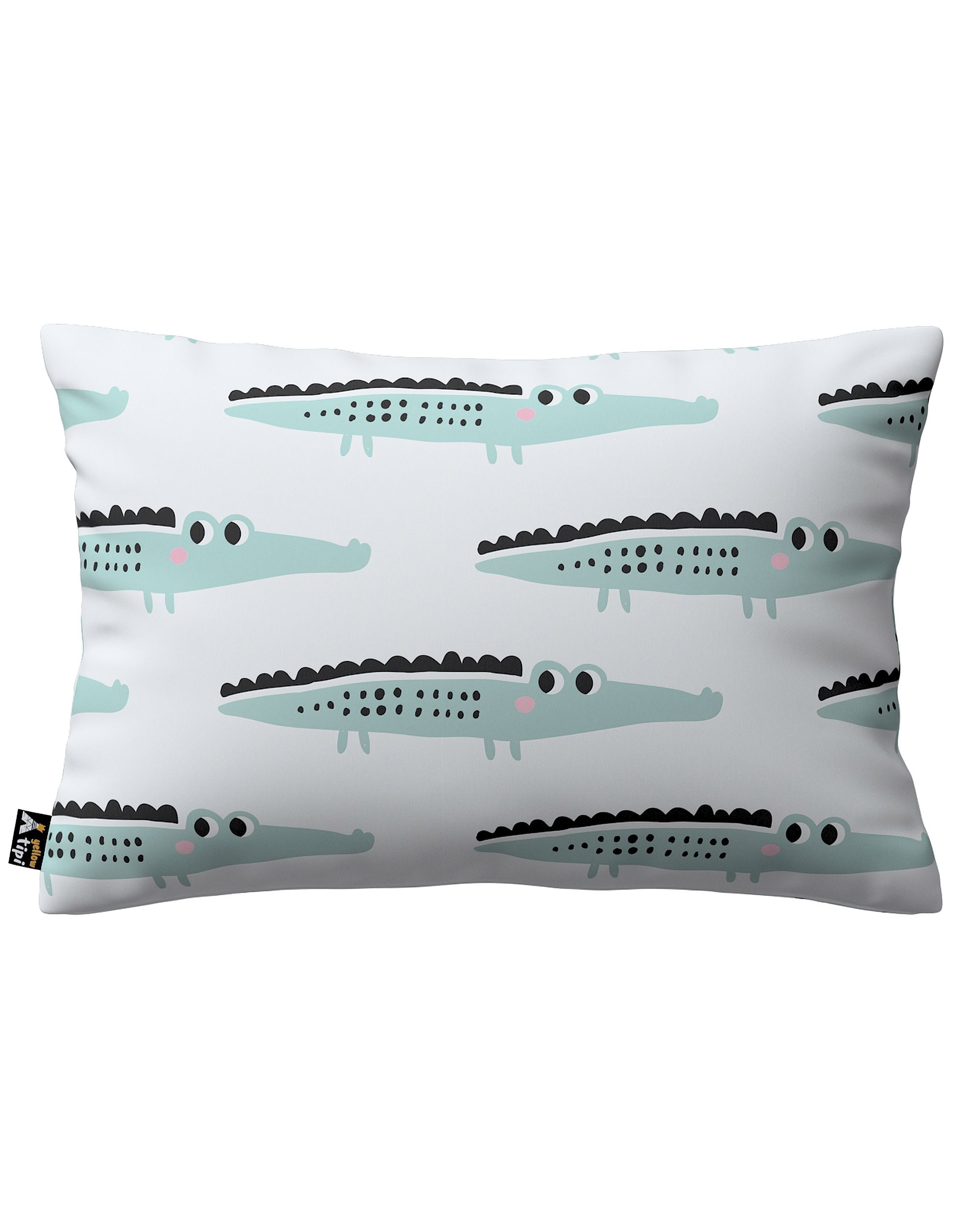 Kinga rectangular cushion cover colour green fabric patterned