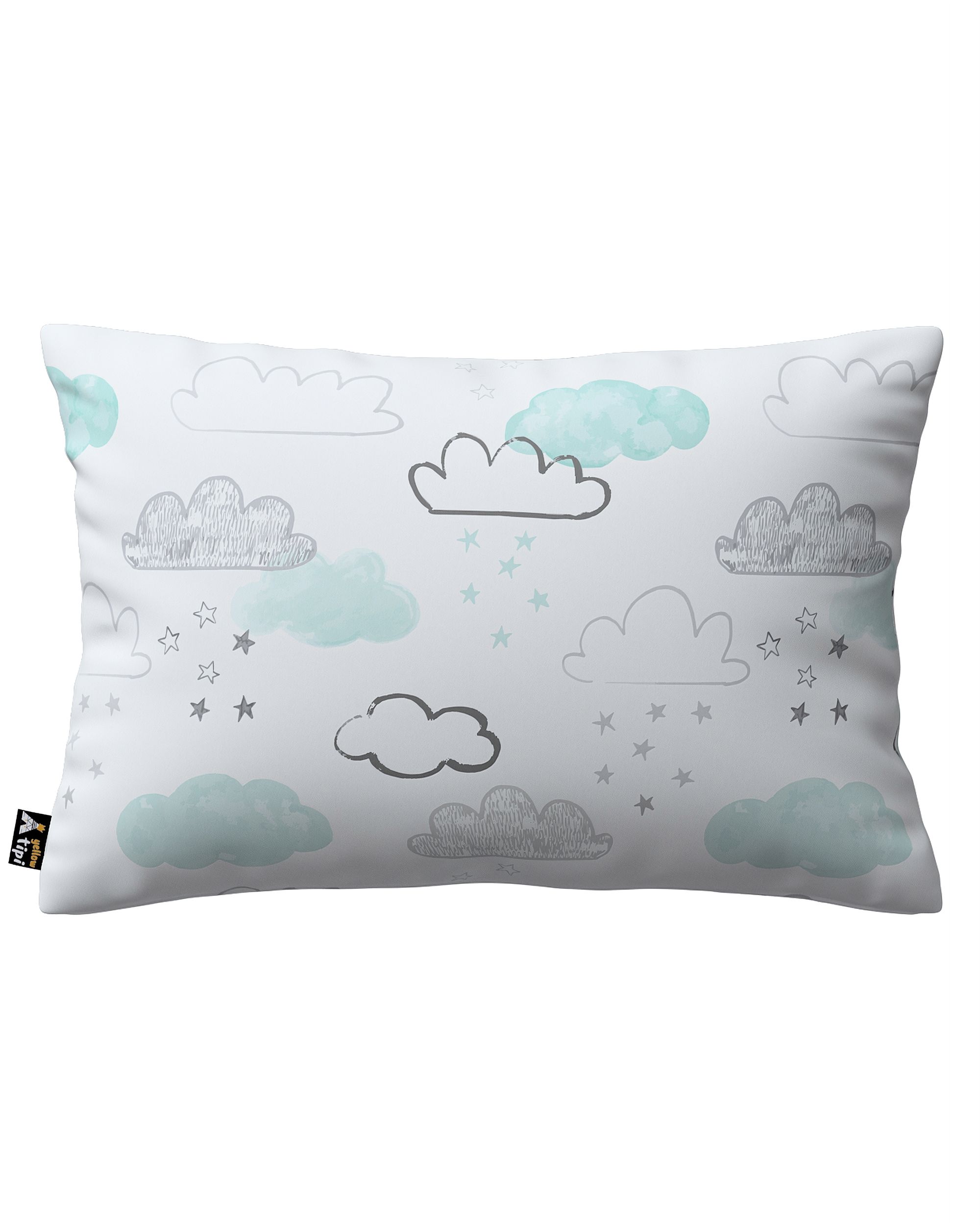 Kinga rectangular cushion cover colour white fabric patterned