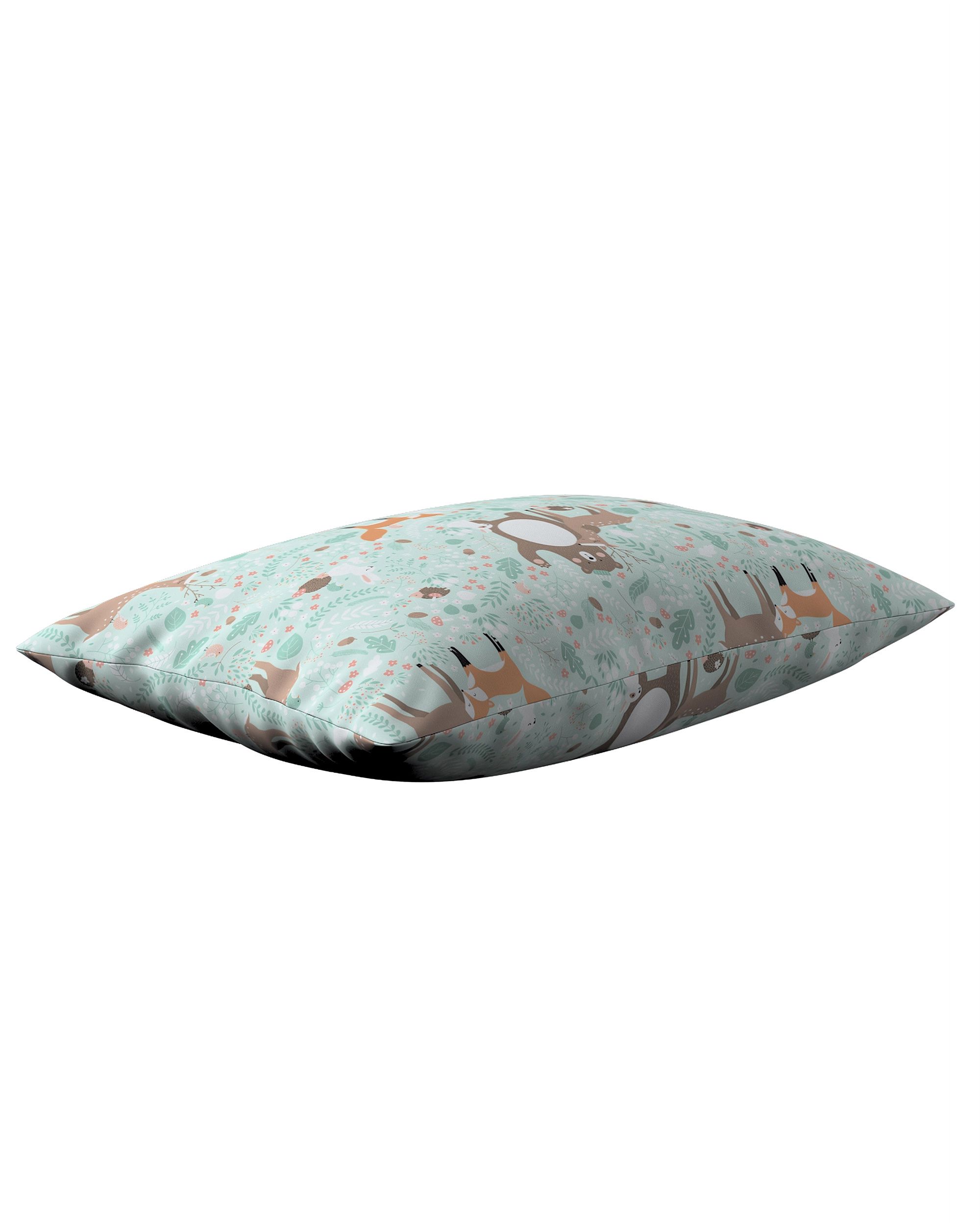 Kinga rectangular cushion cover colour green fabric patterned (hover)