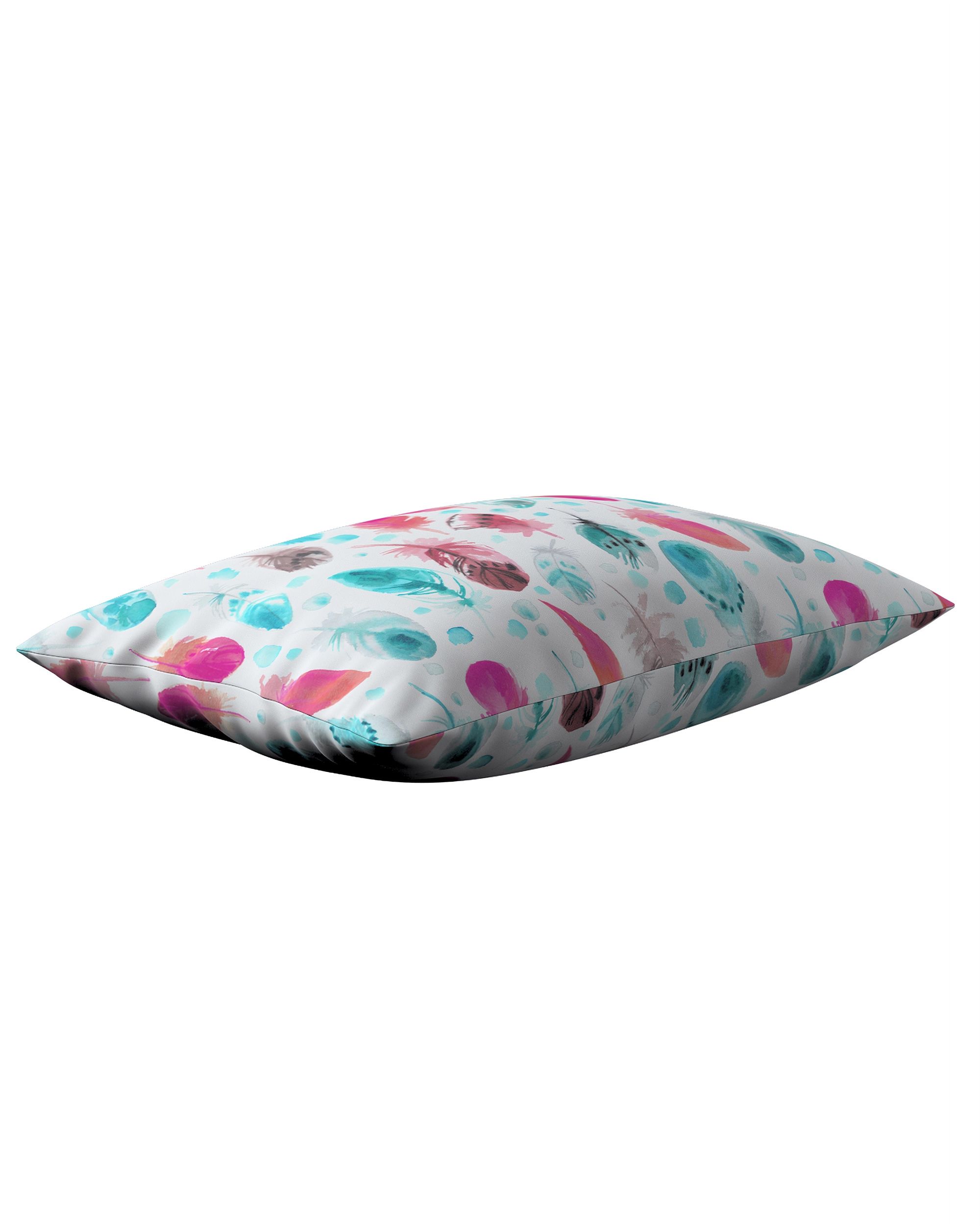 Kinga rectangular cushion cover colour blue fabric patterned (hover)