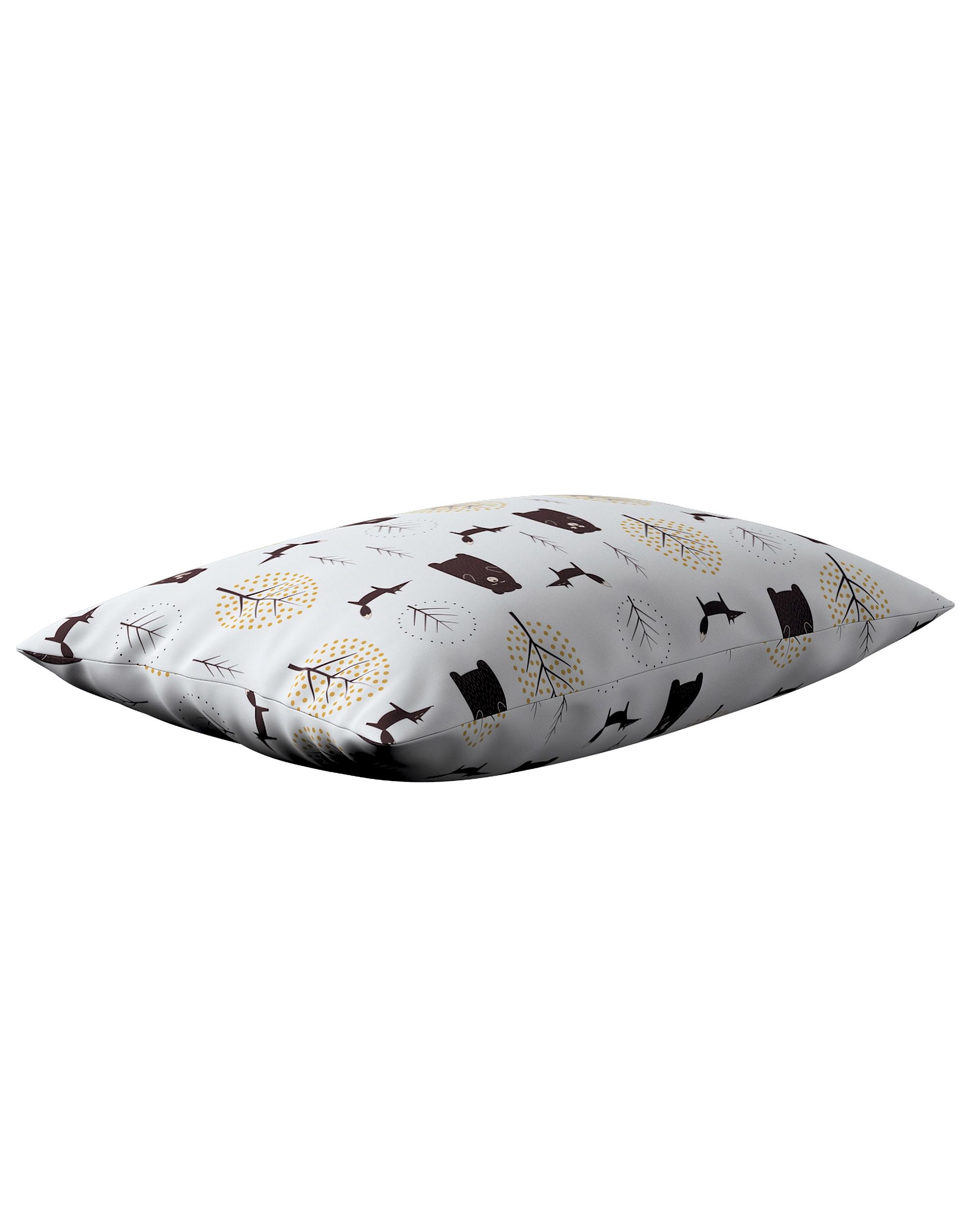 Kinga rectangular cushion cover colour brown fabric patterned (hover)