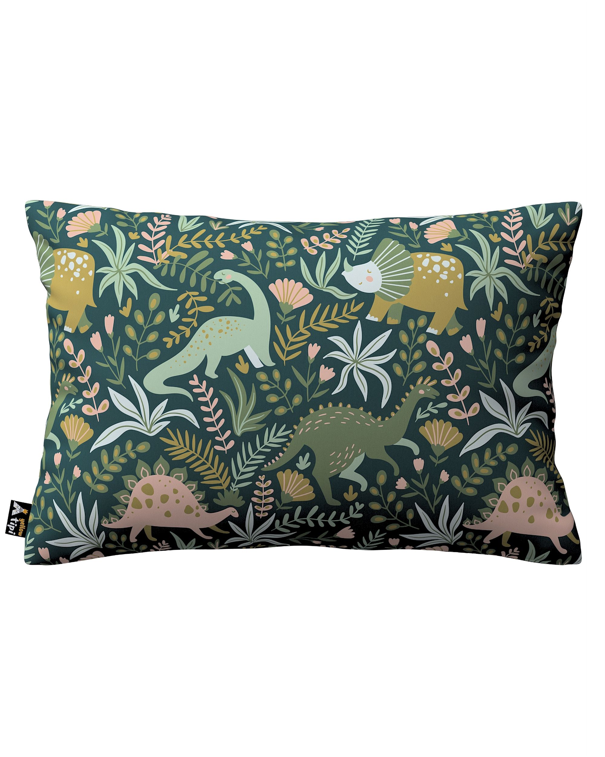 Kinga rectangular cushion cover colour green fabric patterned
