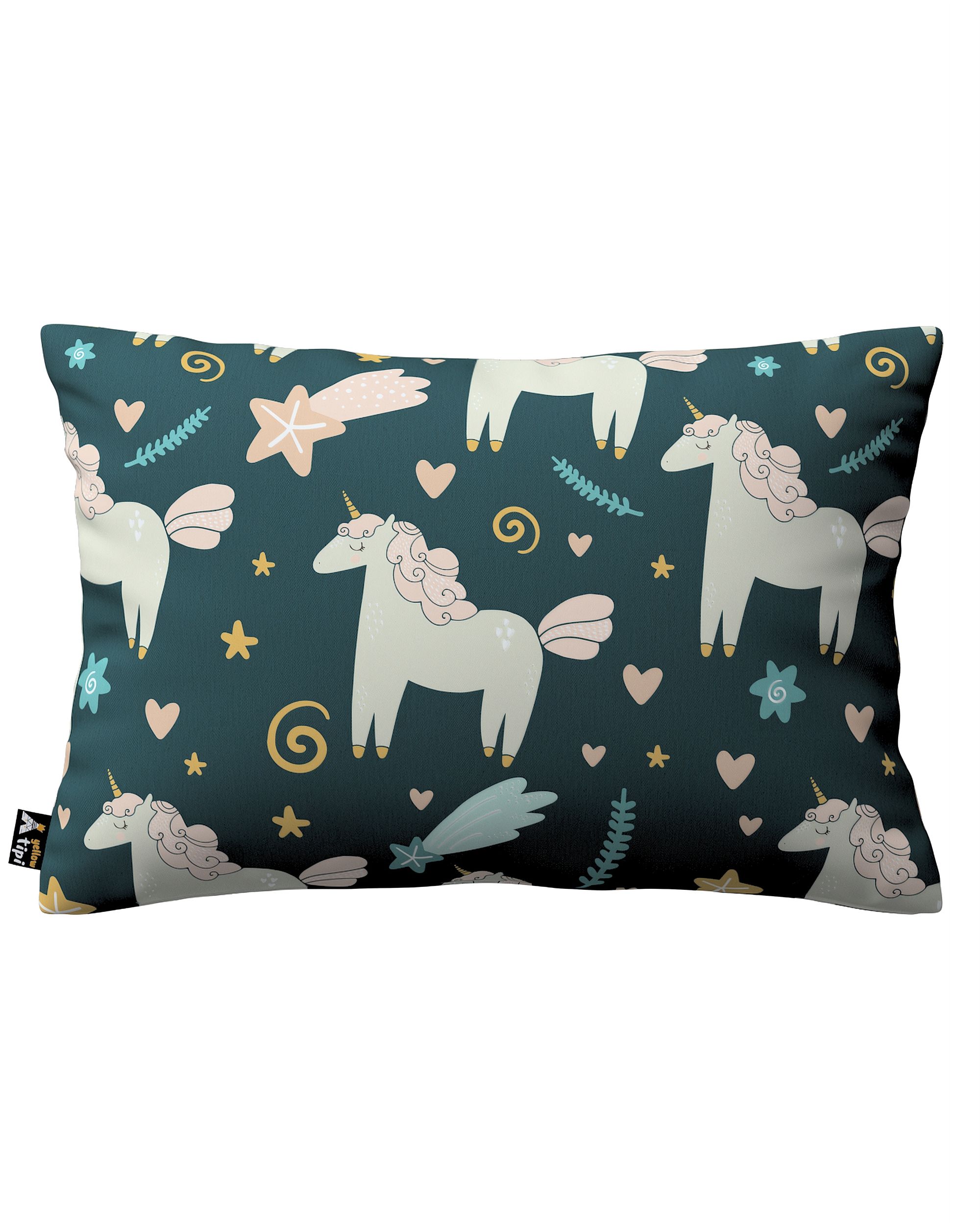 Kinga rectangular cushion cover colour brown fabric patterned