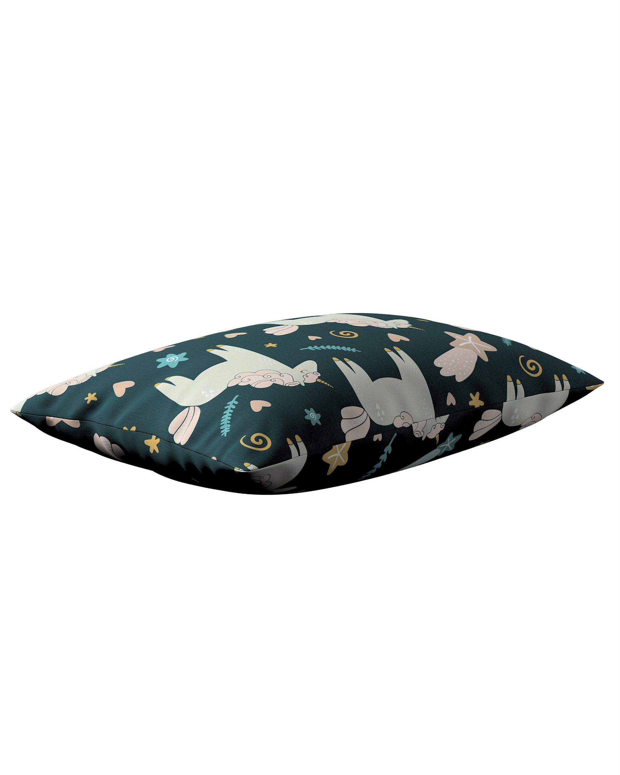 Kinga rectangular cushion cover colour brown fabric patterned (hover)