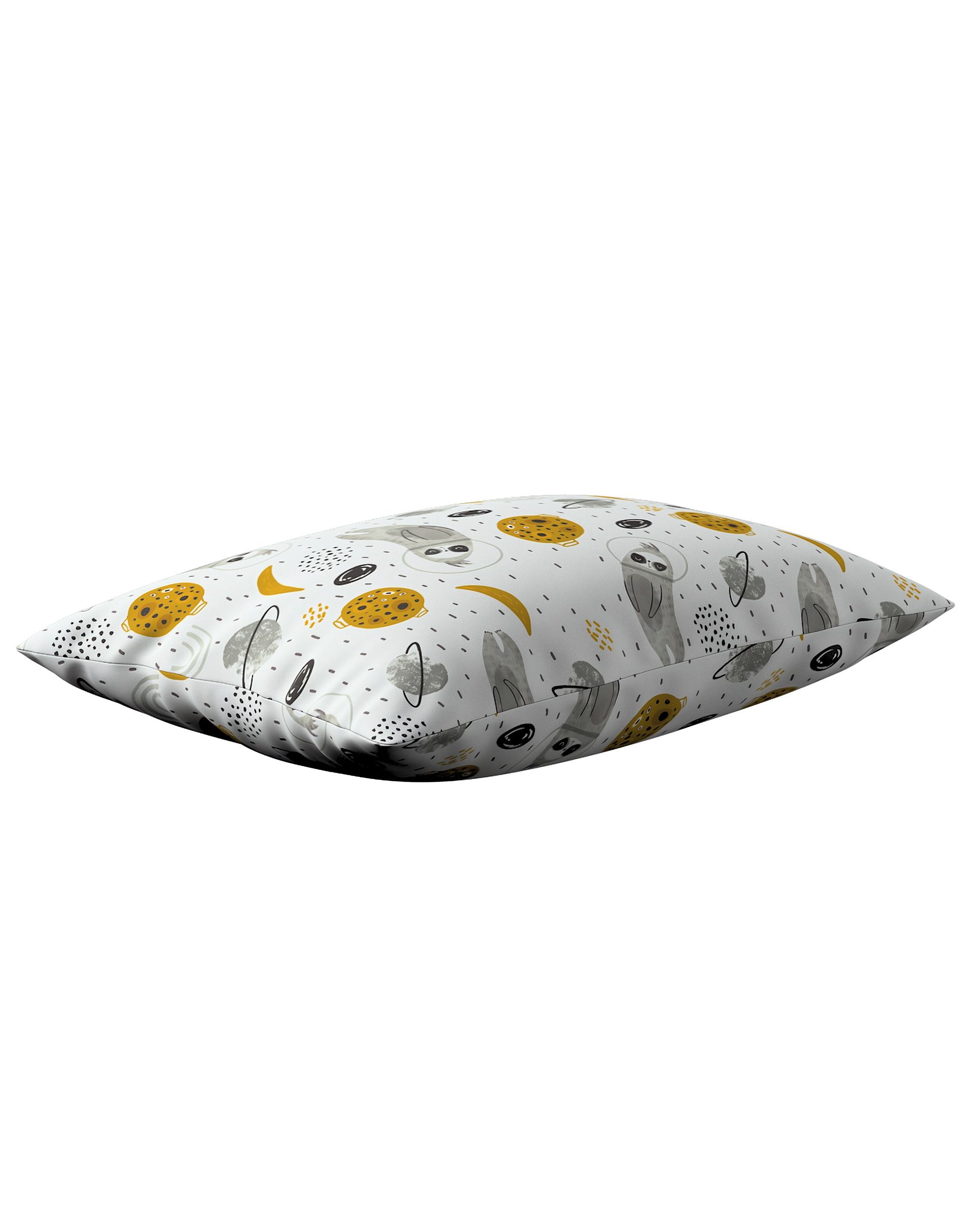 Kinga rectangular cushion cover colour white fabric patterned (hover)