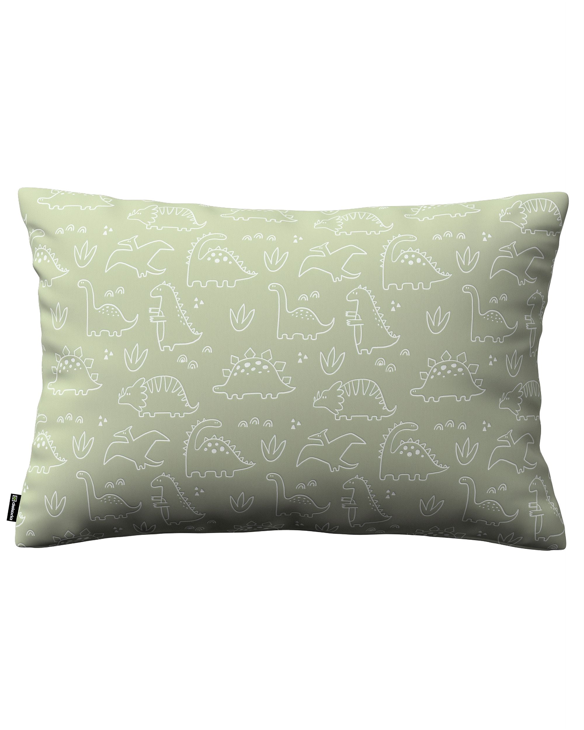 Kinga rectangular cushion cover colour green fabric patterned
