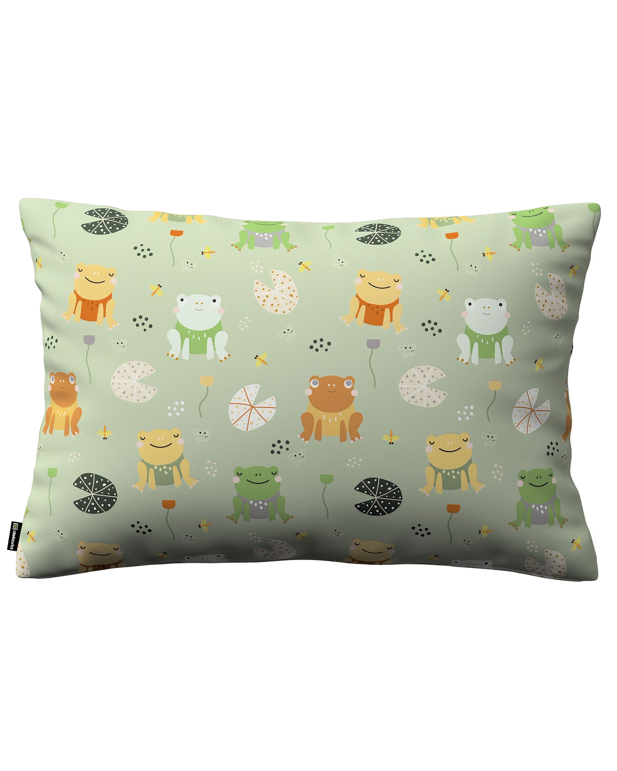 Kinga rectangular cushion cover colour green fabric patterned