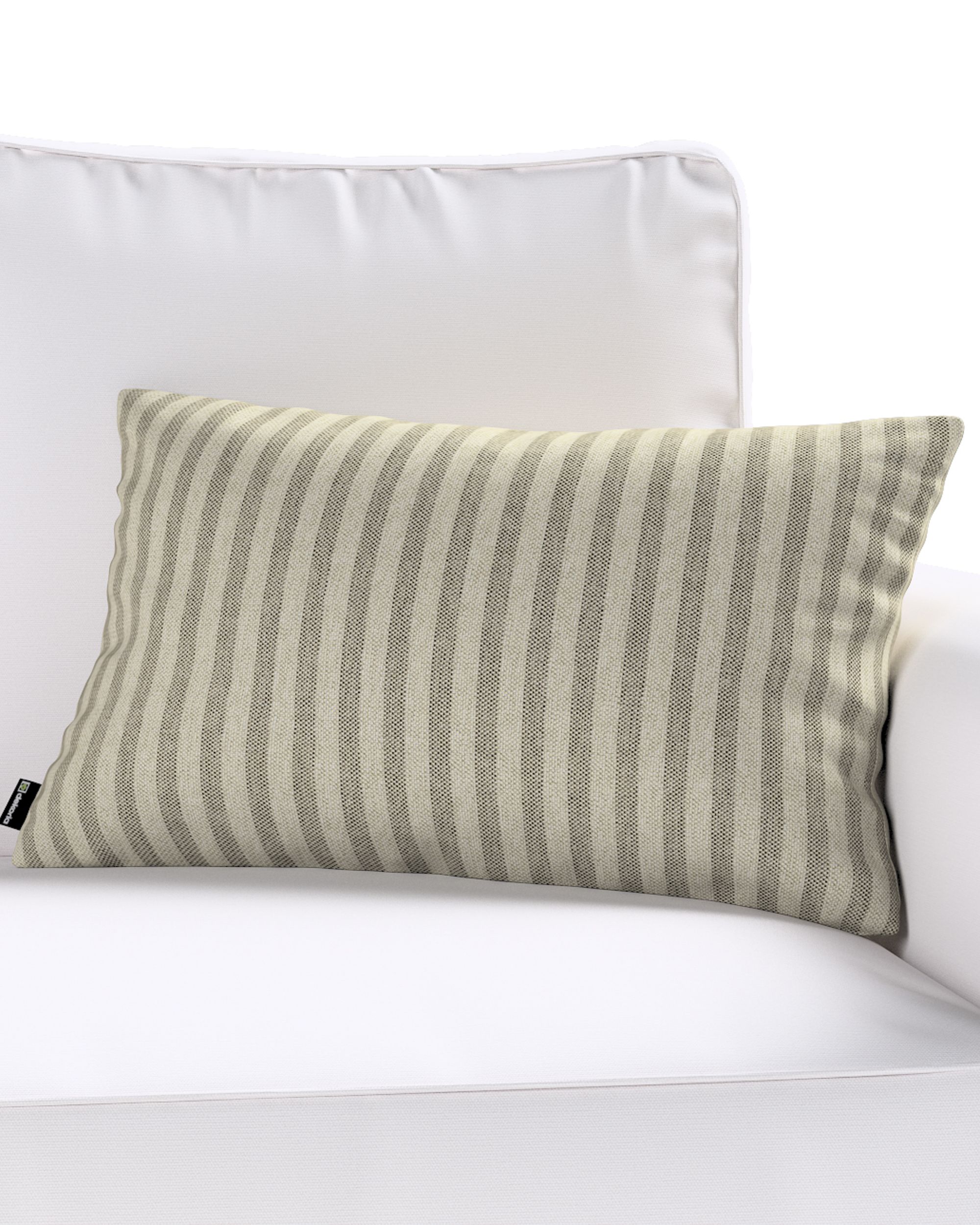 Kinga rectangular cushion cover colour beige fabric outdoor, structured, patterned (hover)