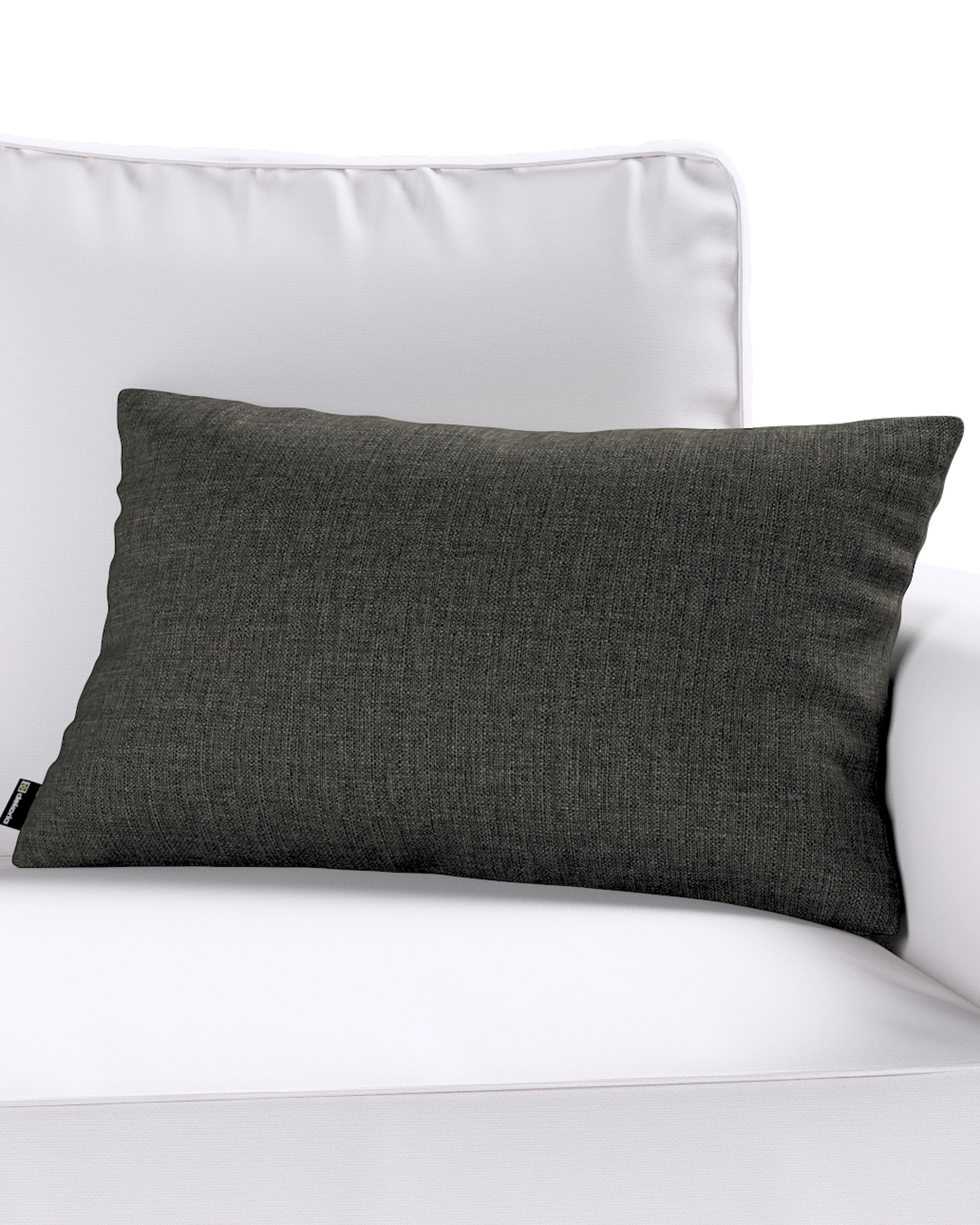 Kinga rectangular cushion cover colour brown fabric outdoor, structured (hover)
