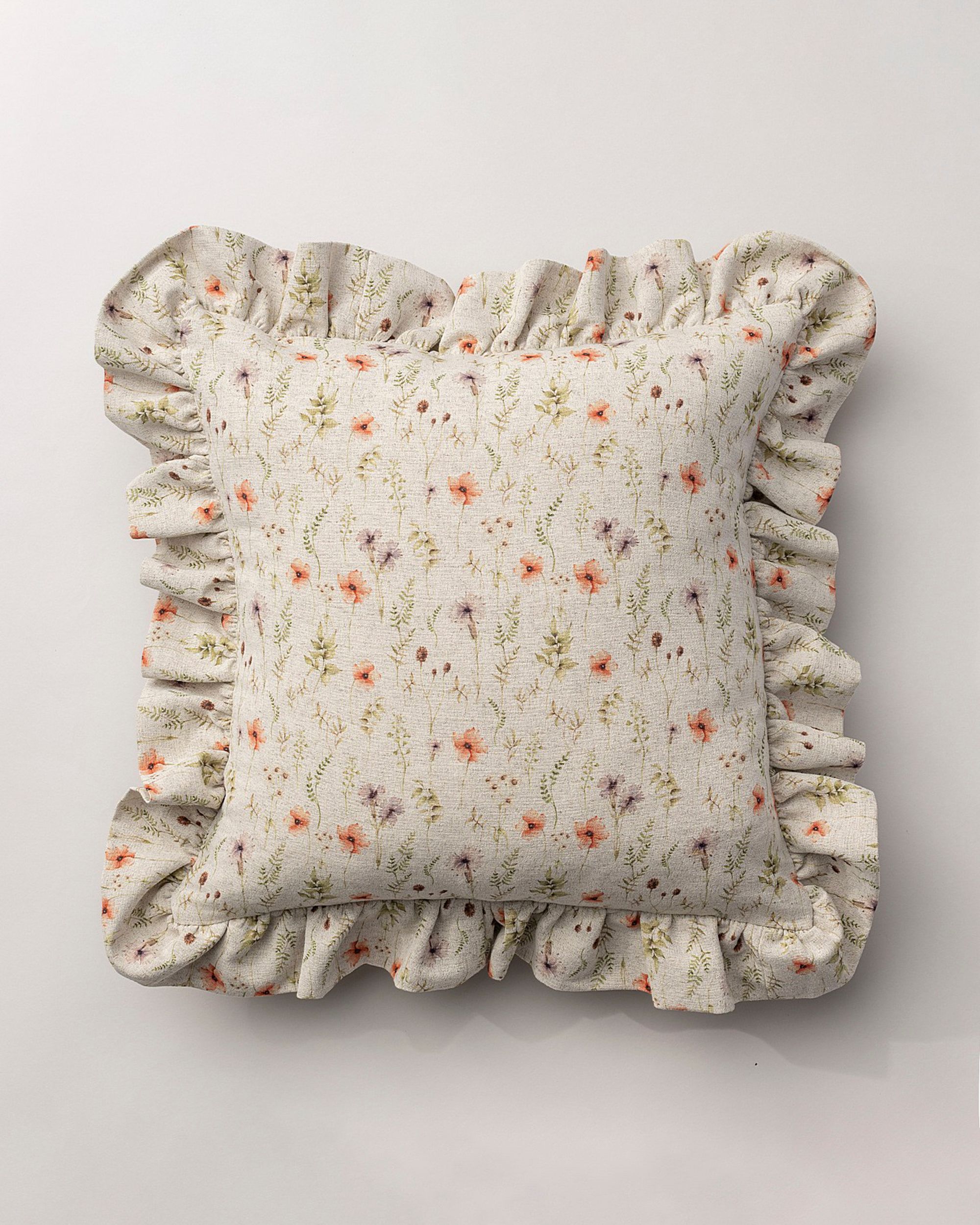 Paula pillowcase with frill colour multicolour fabric structured, patterned