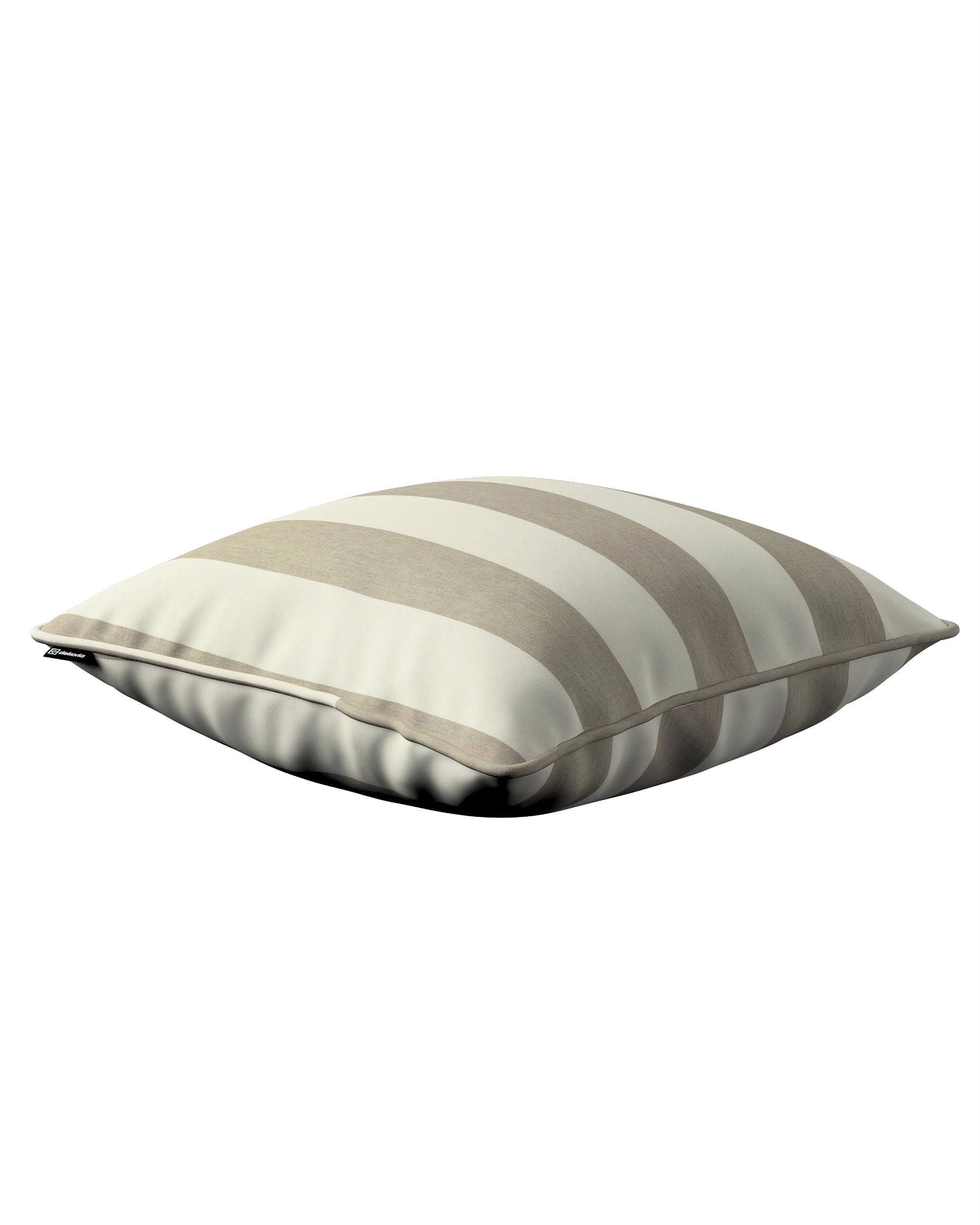 Gabi piped cushion cover colour beige fabric patterned (hover)