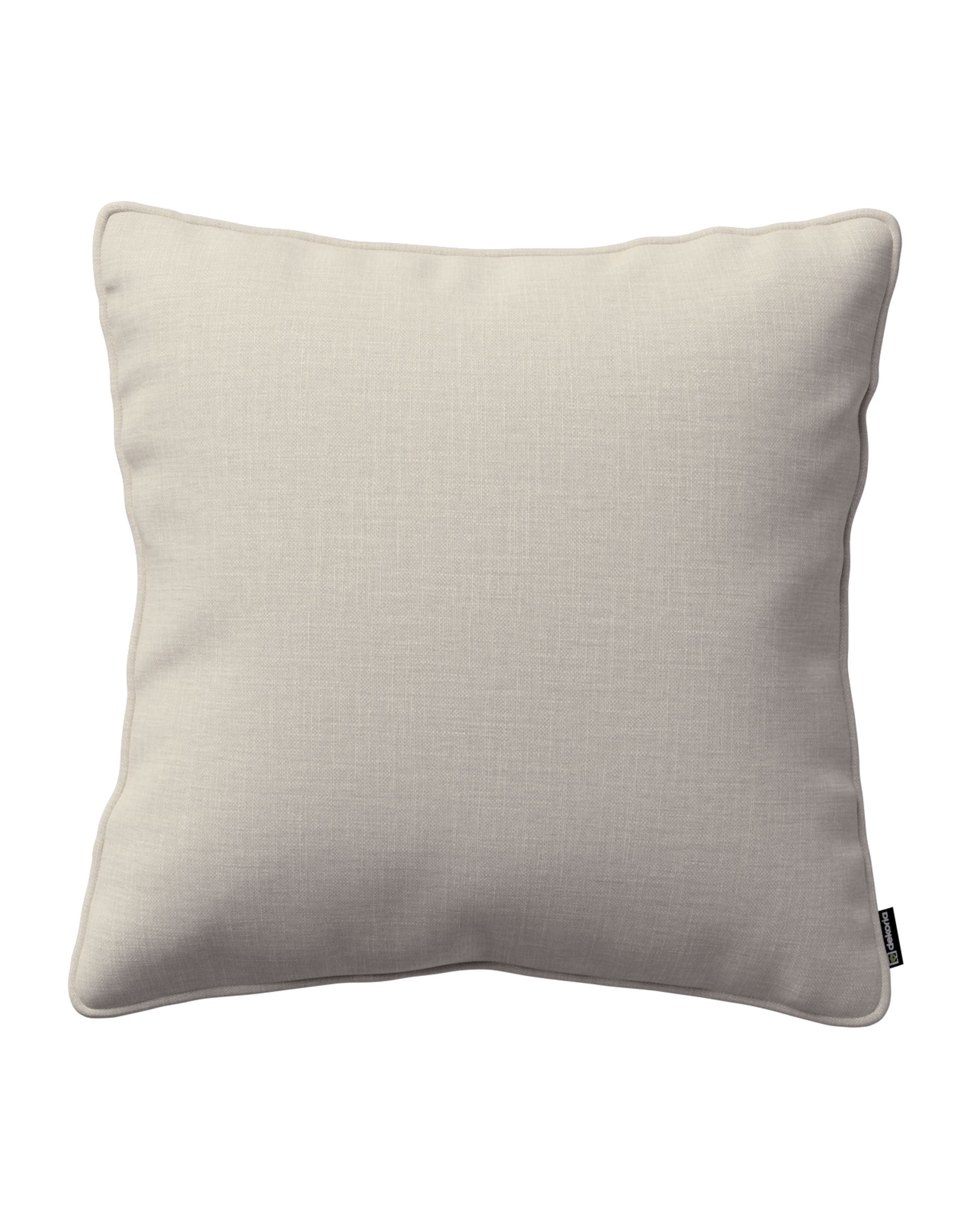 Gabi piped cushion cover colour grey fabric structured