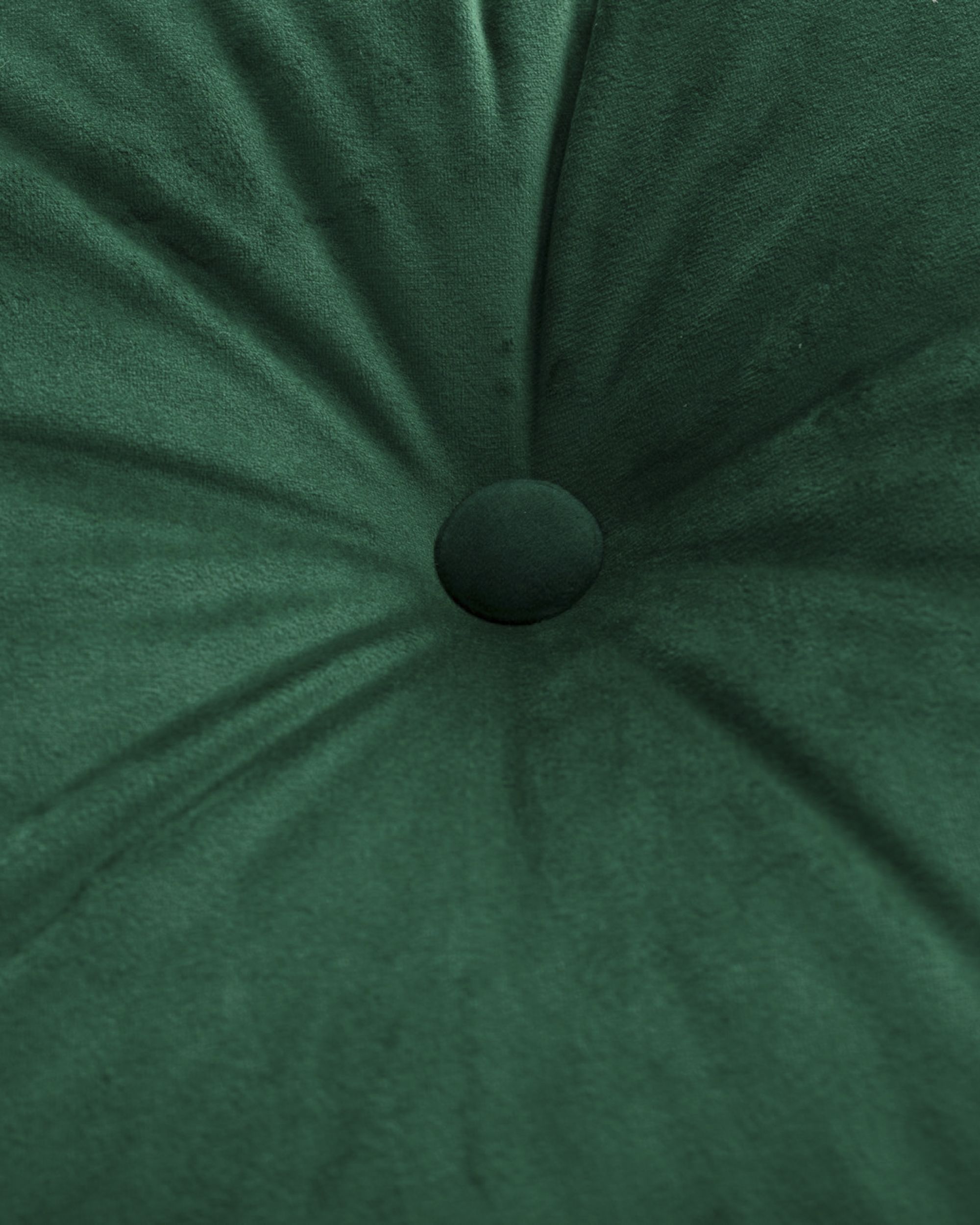 Square velvet cushion with button colour green fabric gloss, velvet (hover)