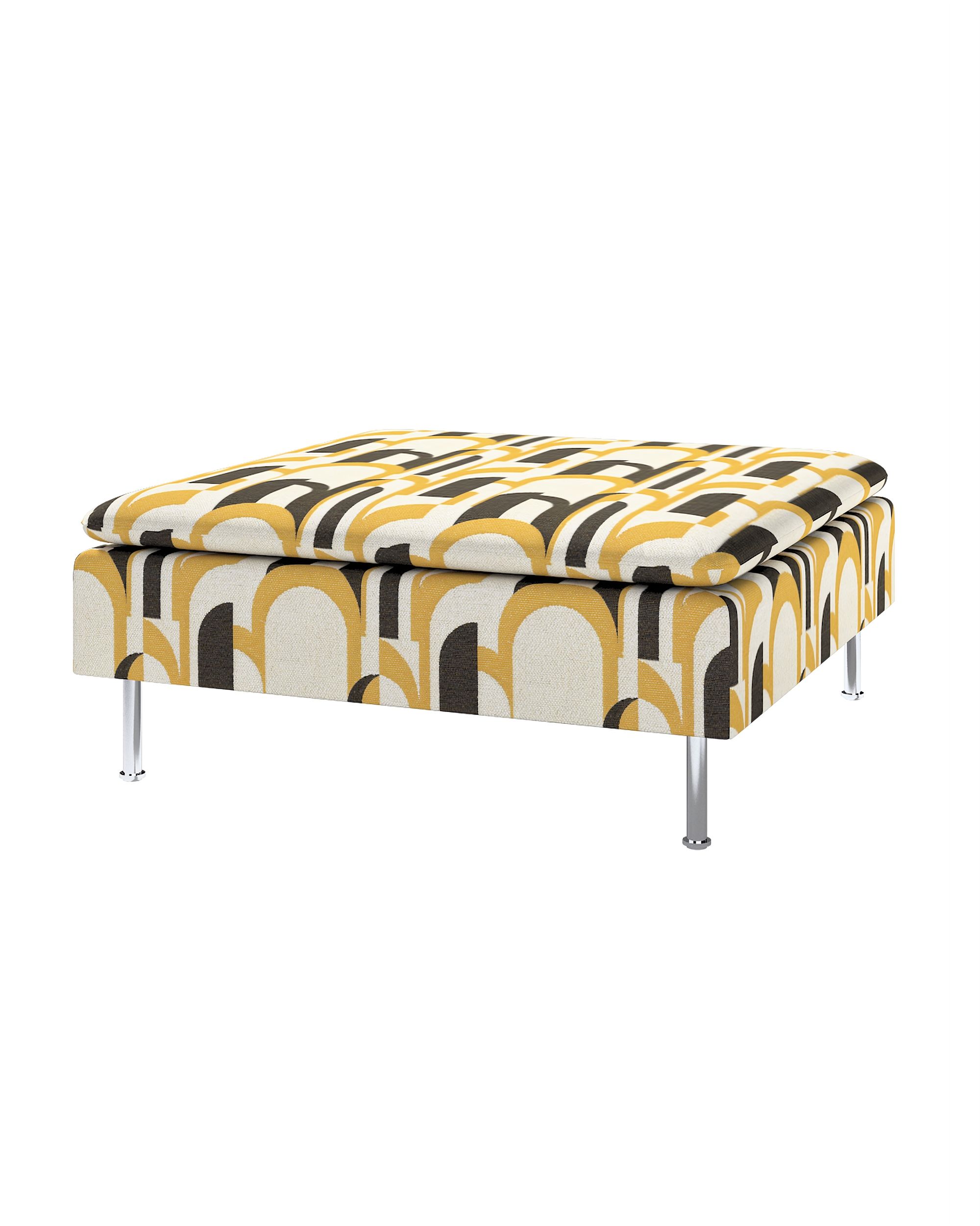 Söderhamn footstool cover colour multicolour fabric structured, patterned