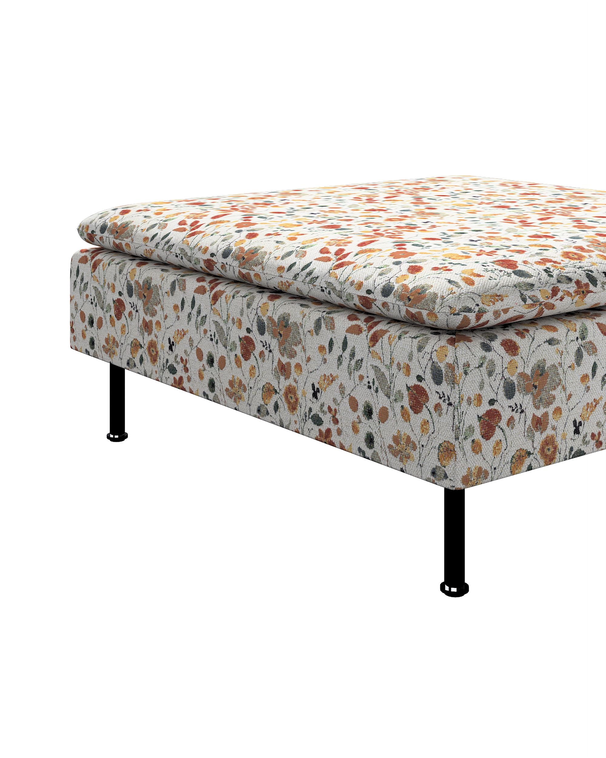 Söderhamn footstool cover colour orange fabric structured, patterned (hover)