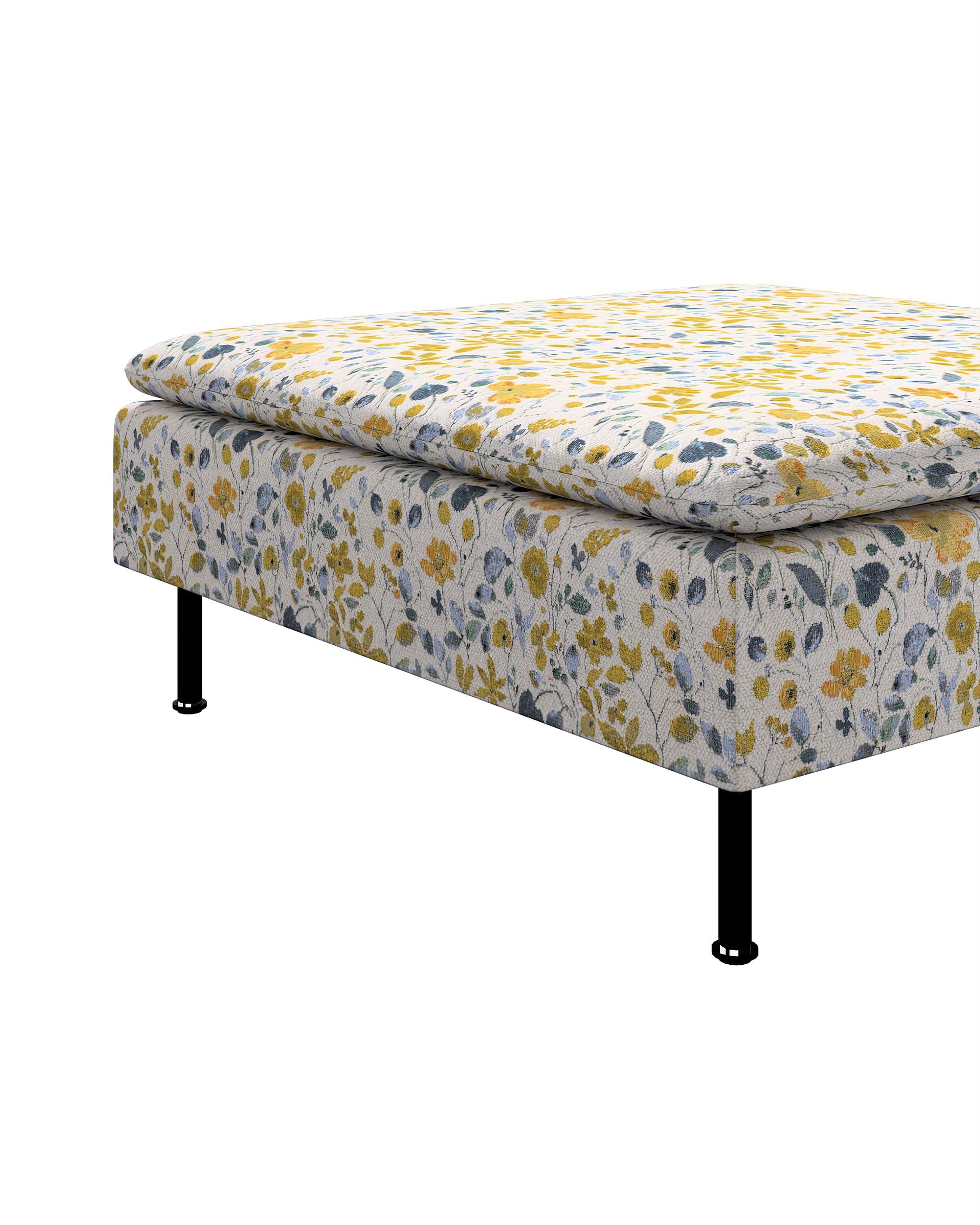 Söderhamn footstool cover colour yellow fabric structured, patterned (hover)
