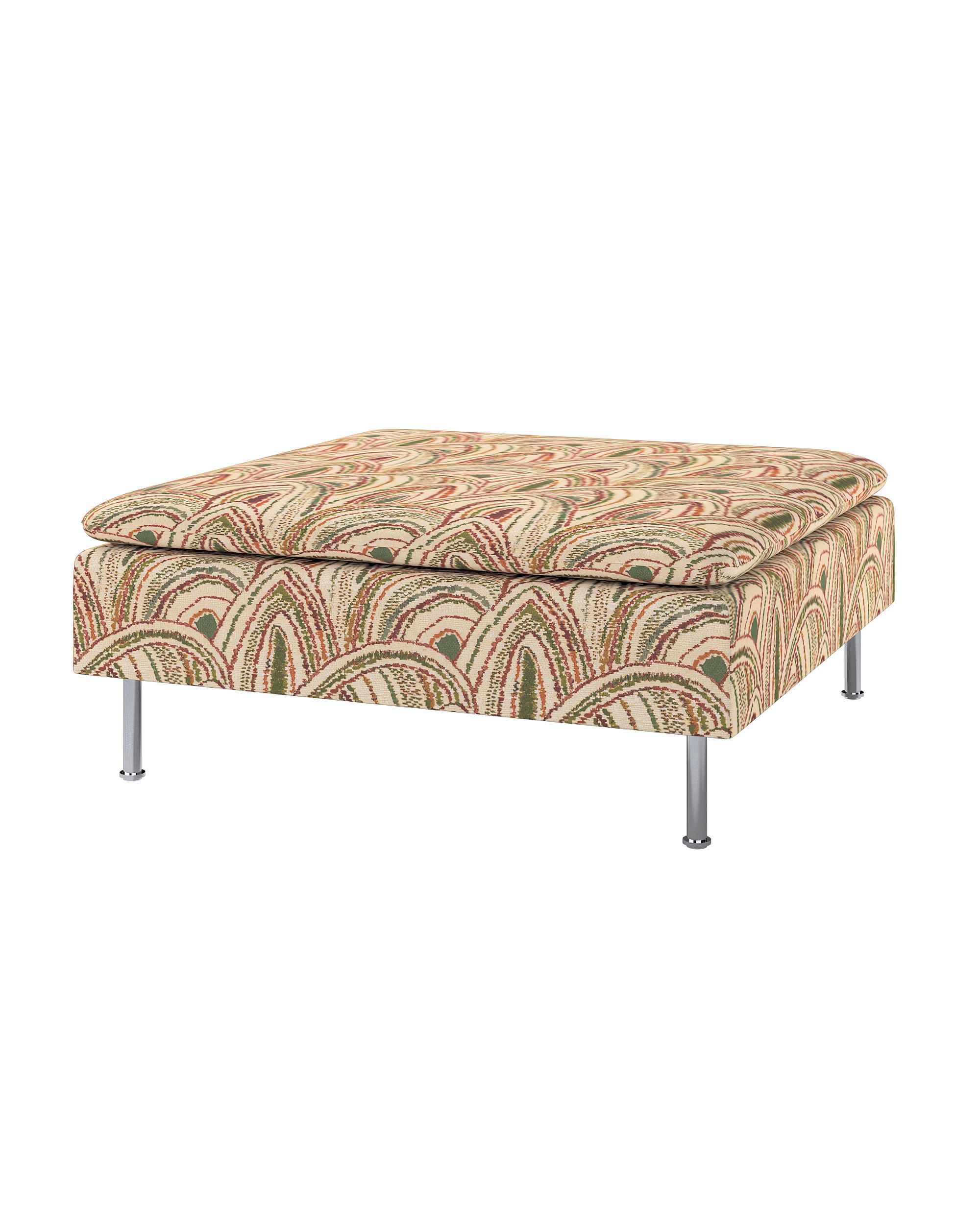 Söderhamn footstool cover colour multicolour fabric structured, patterned