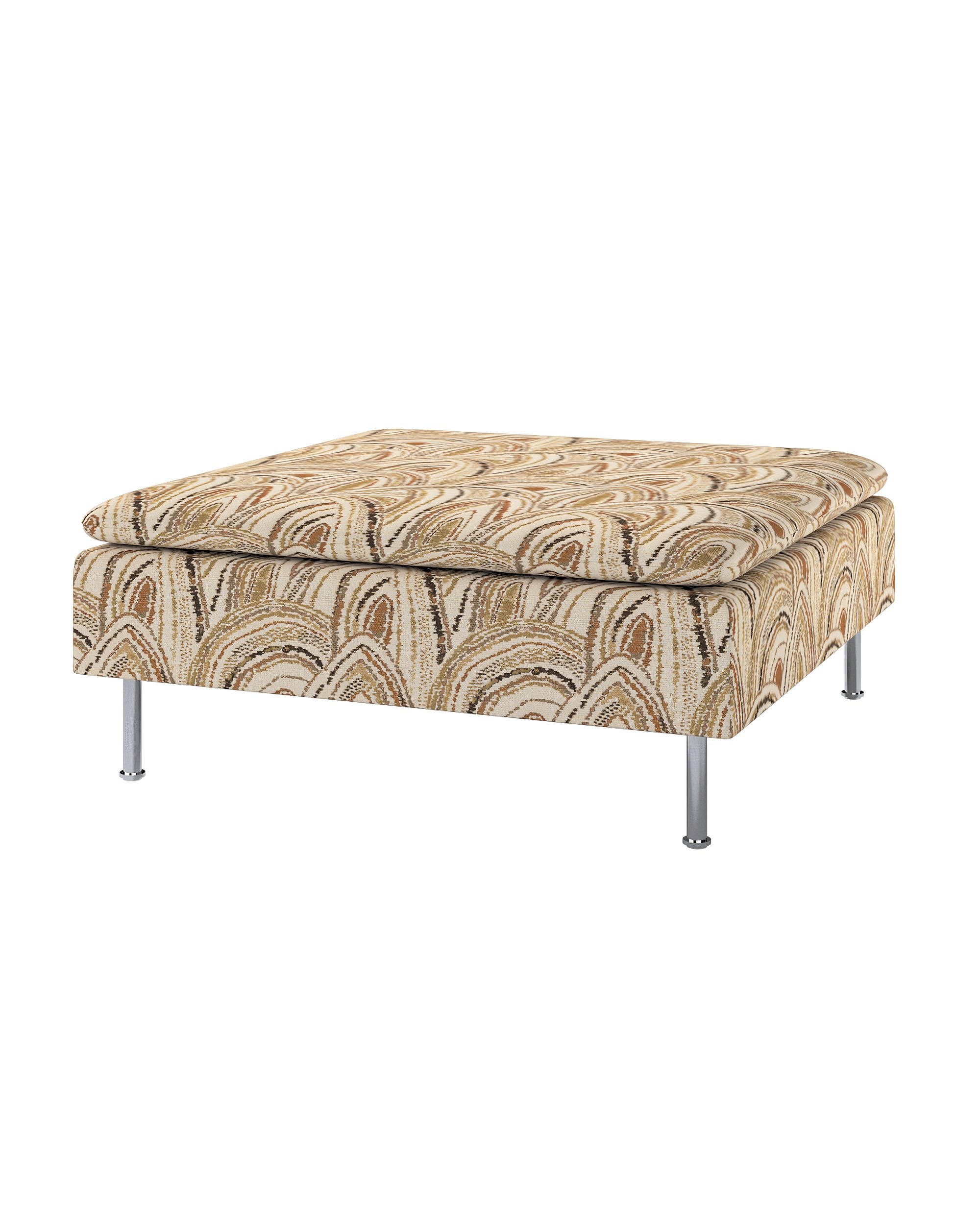 Söderhamn footstool cover colour beige fabric structured, patterned