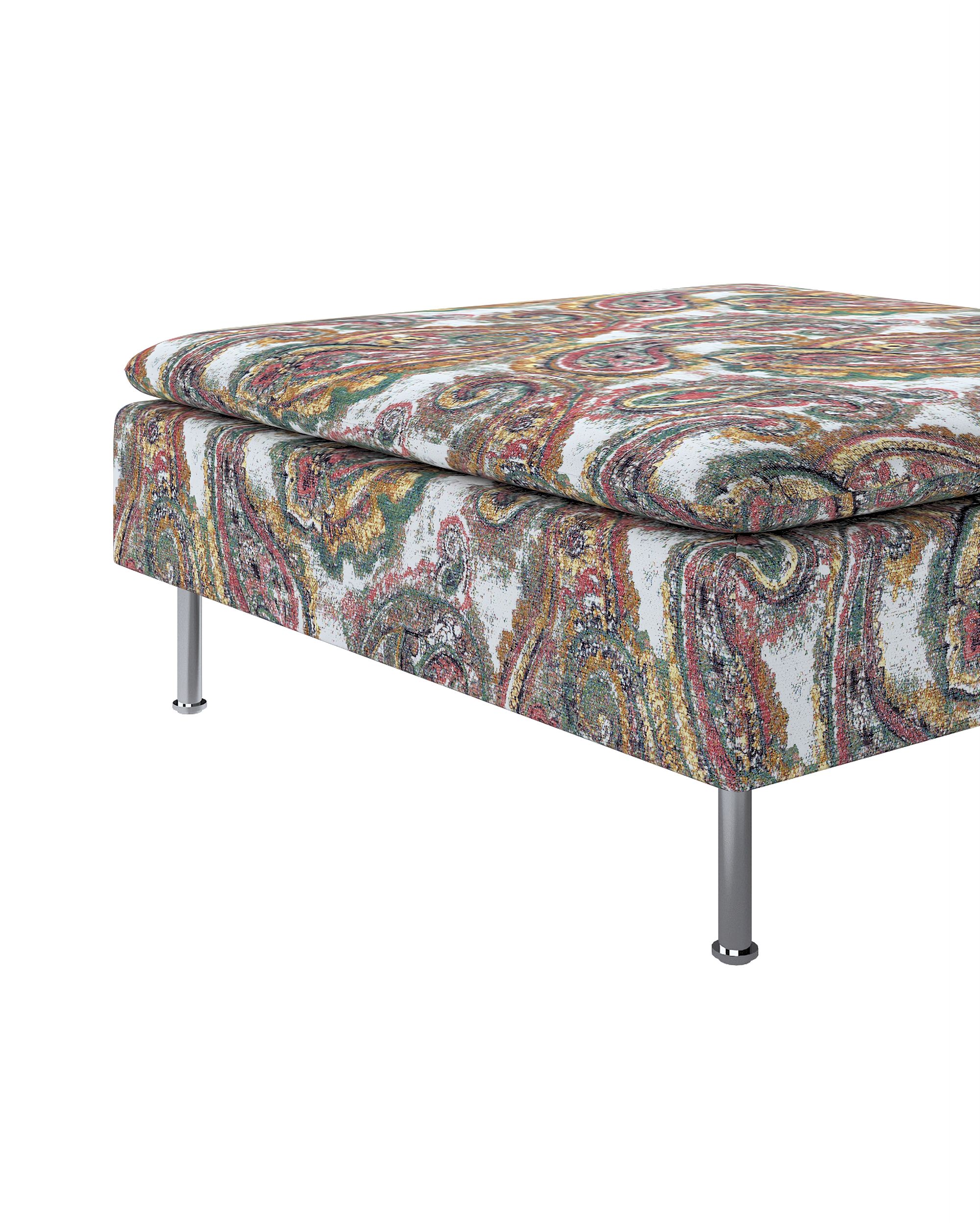 Söderhamn footstool cover colour multicolour fabric structured, patterned (hover)