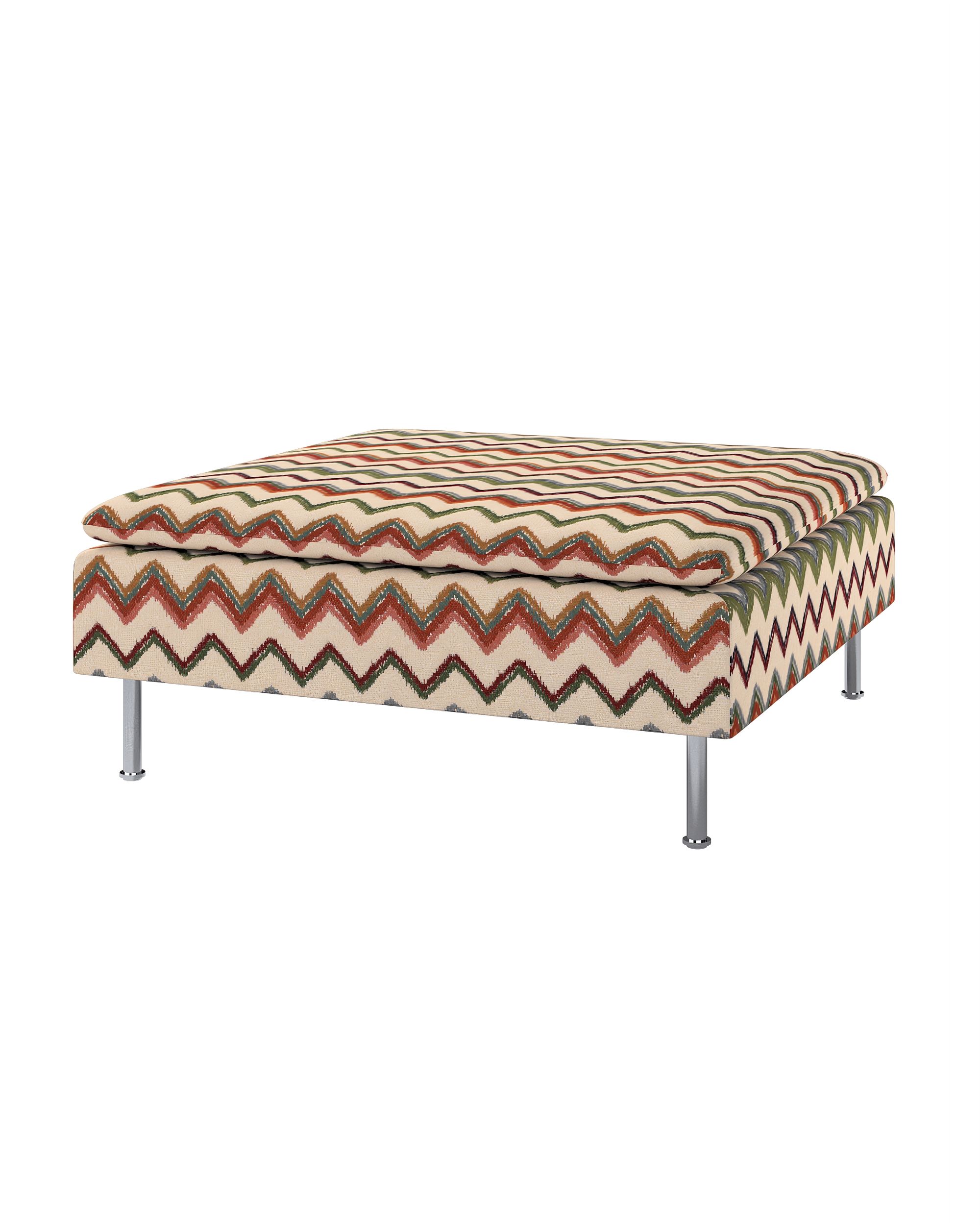 Söderhamn footstool cover colour multicolour fabric structured, patterned