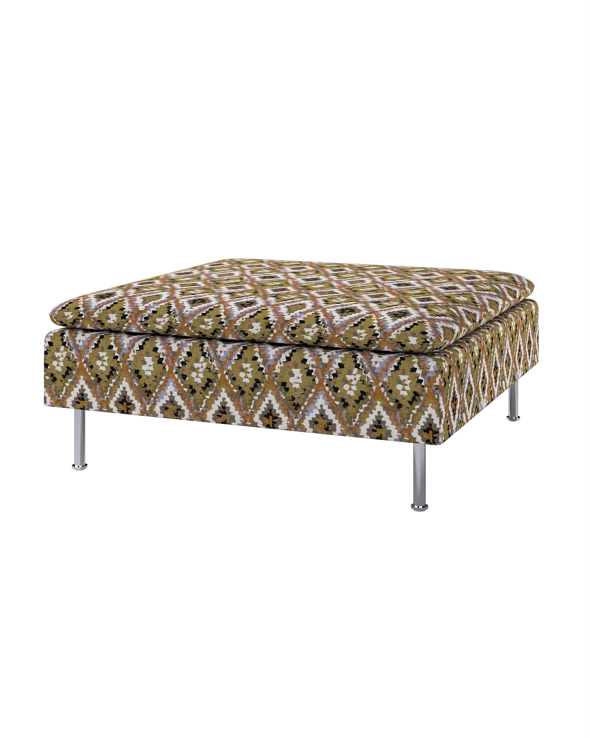 Söderhamn footstool cover colour multicolour fabric structured, patterned
