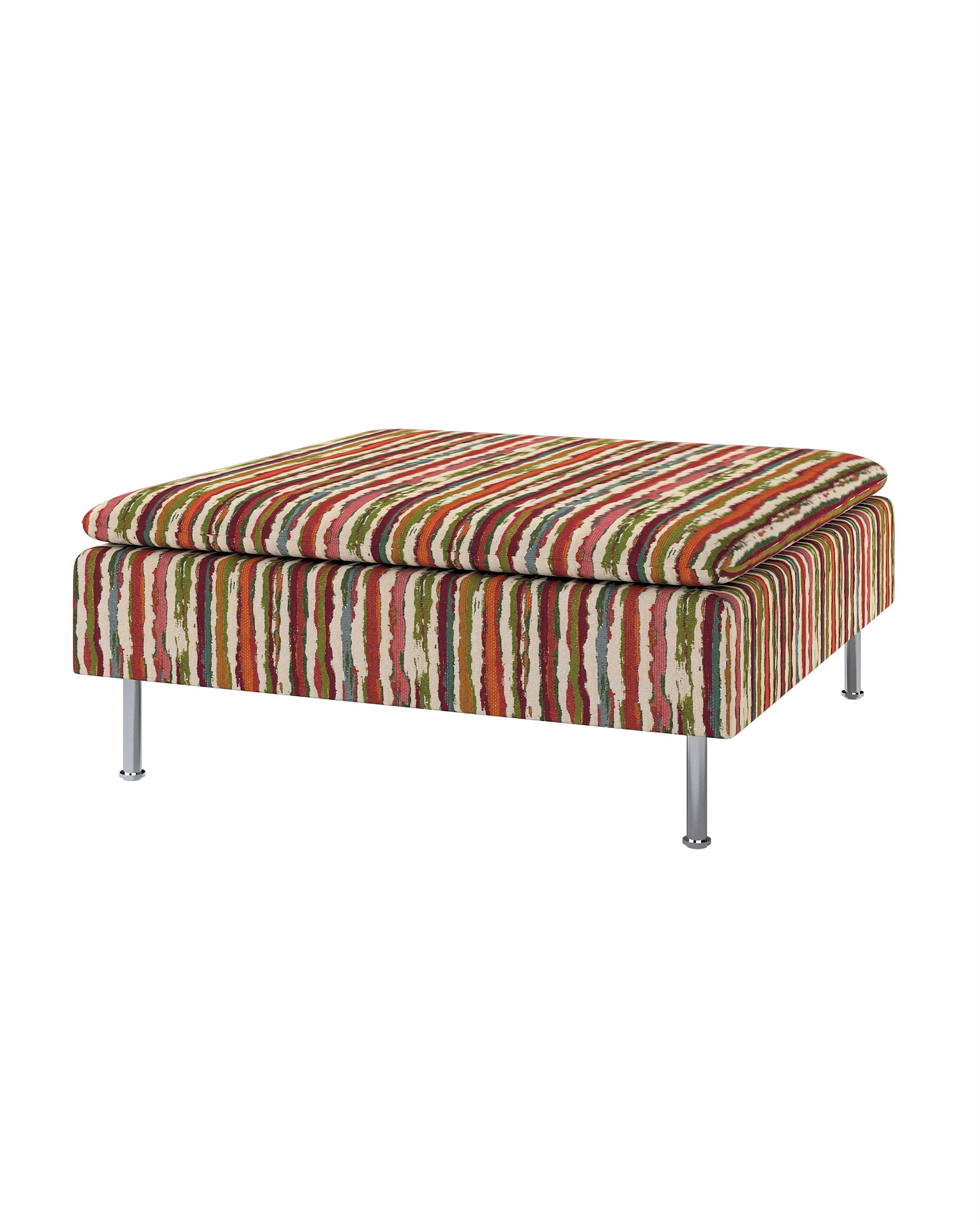 Söderhamn footstool cover colour multicolour fabric structured, patterned
