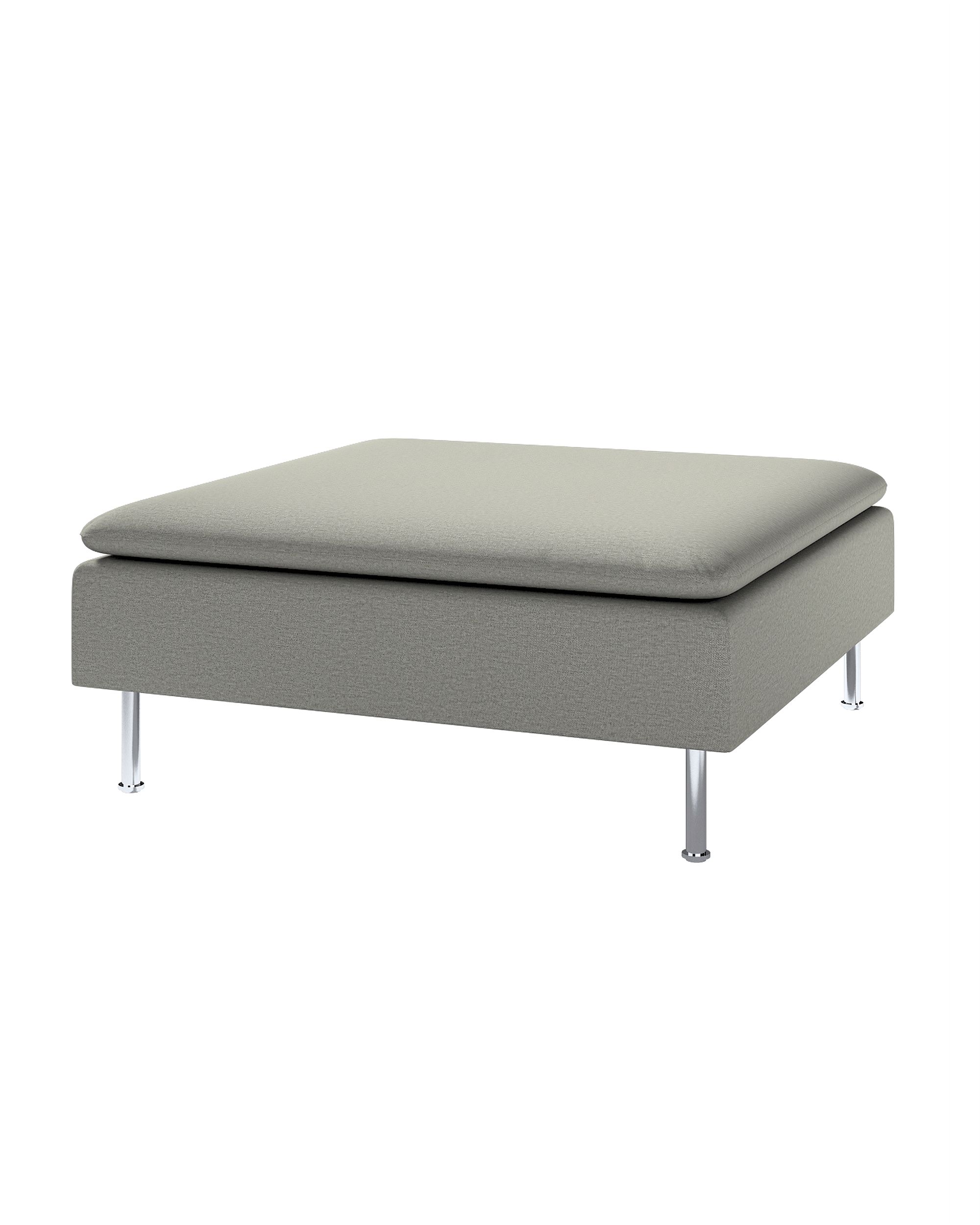 Söderhamn footstool cover colour grey fabric structured