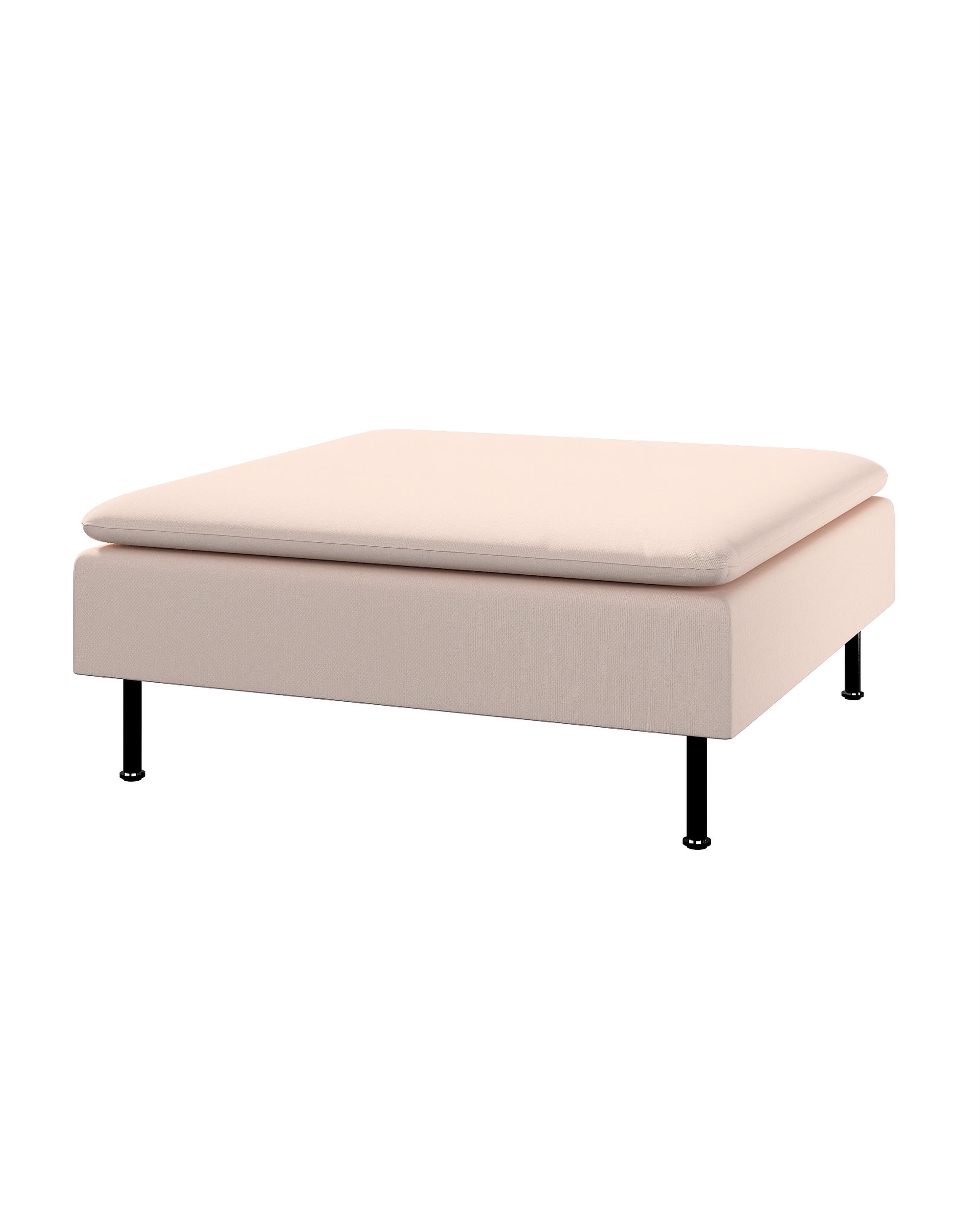 Söderhamn footstool cover colour pink fabric structured