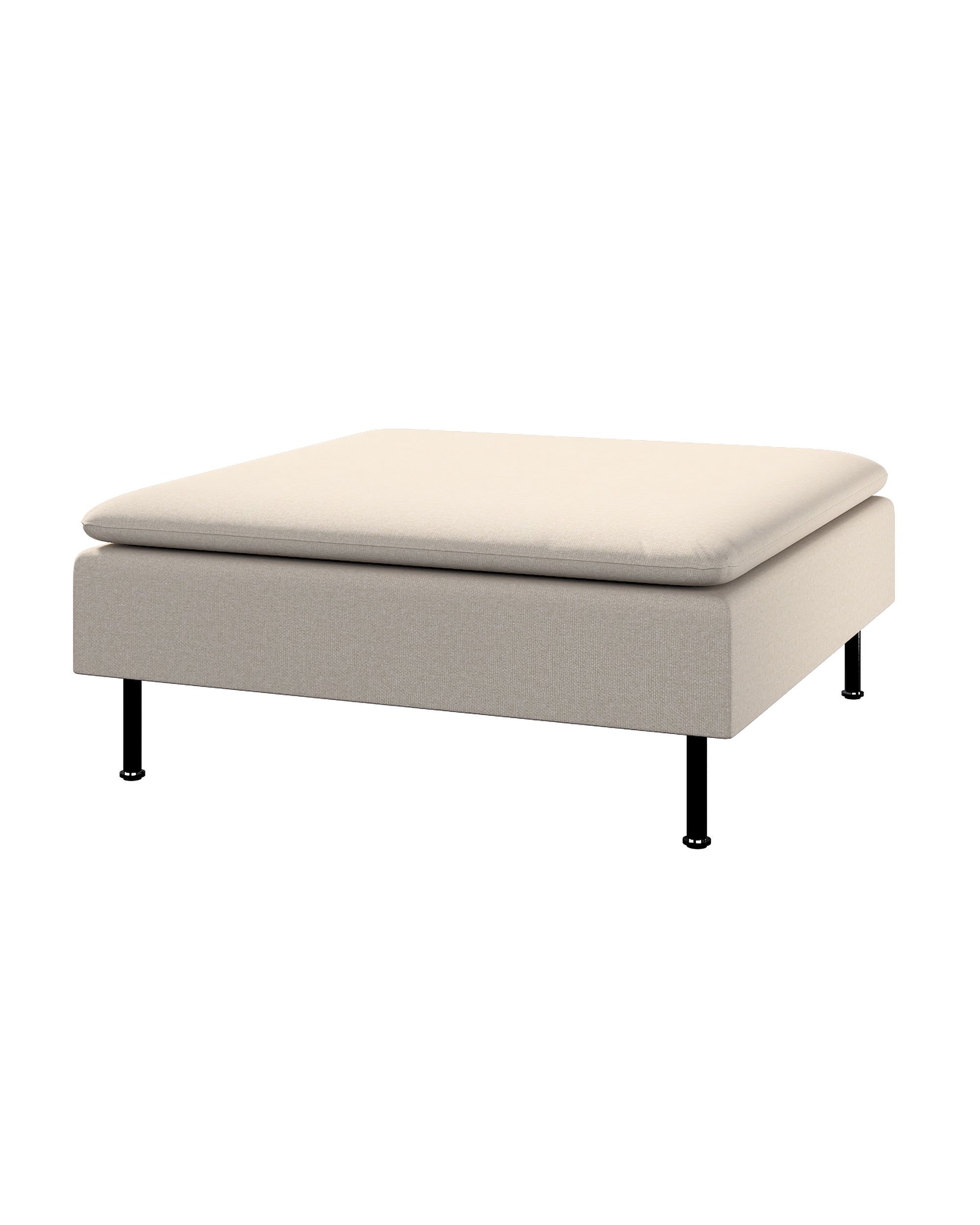 Söderhamn footstool cover colour grey fabric structured