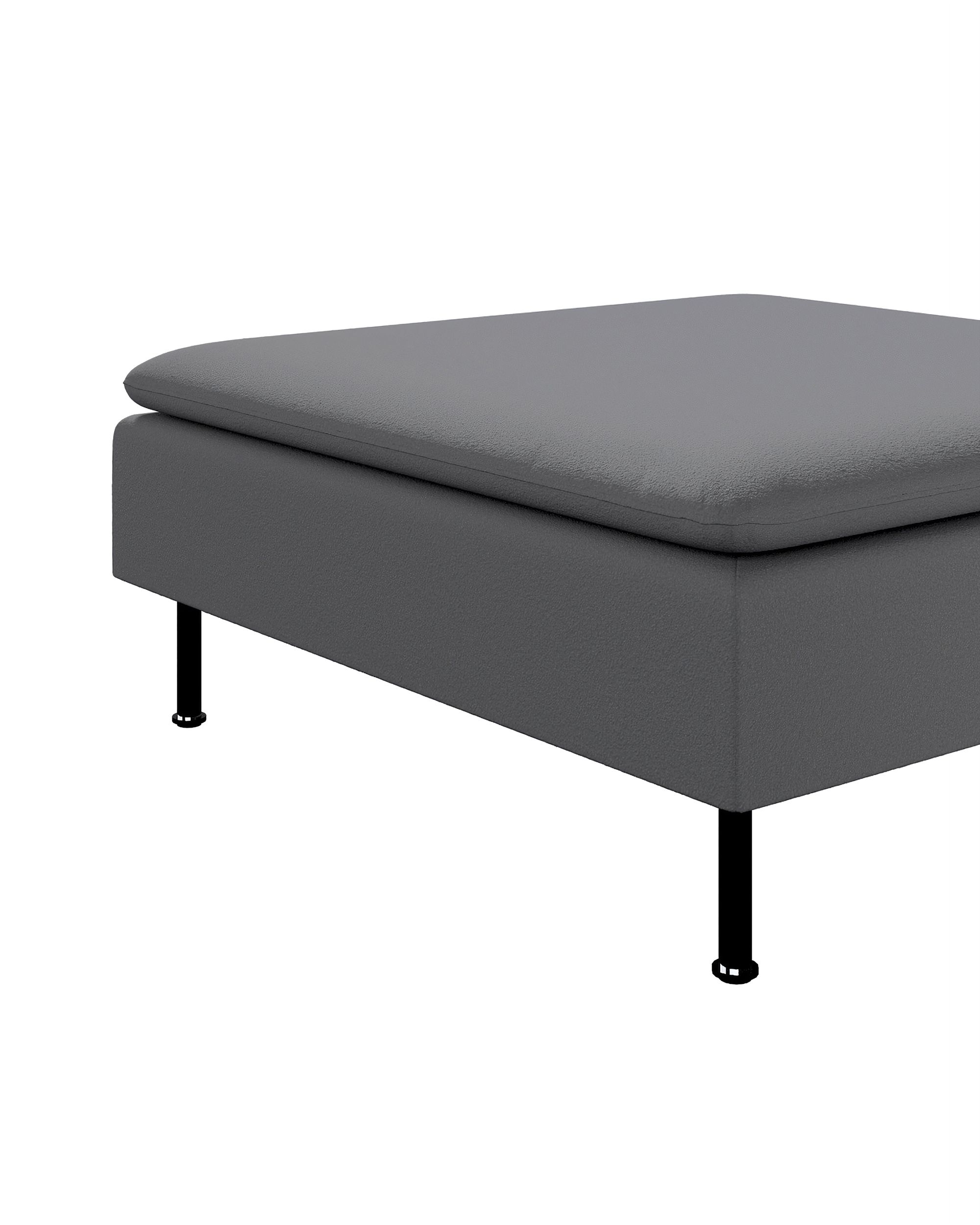 Söderhamn footstool cover colour grey fabric structured (hover)