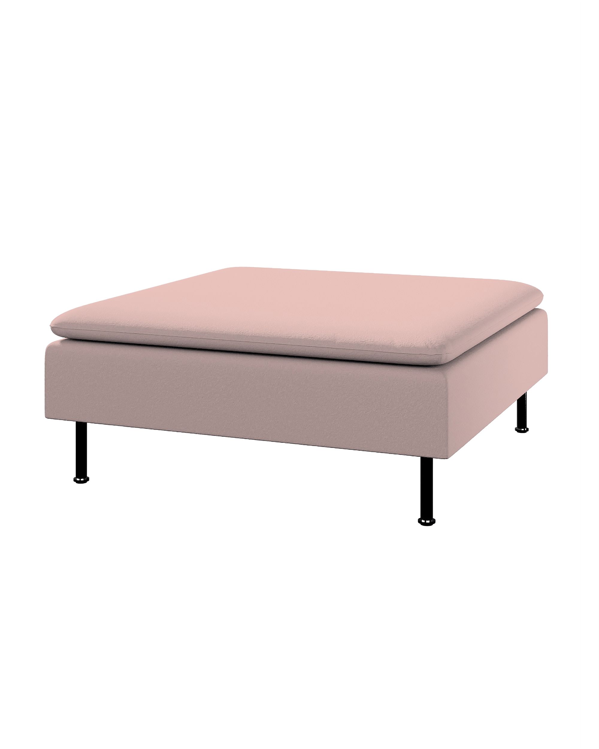 Söderhamn footstool cover colour pink fabric structured