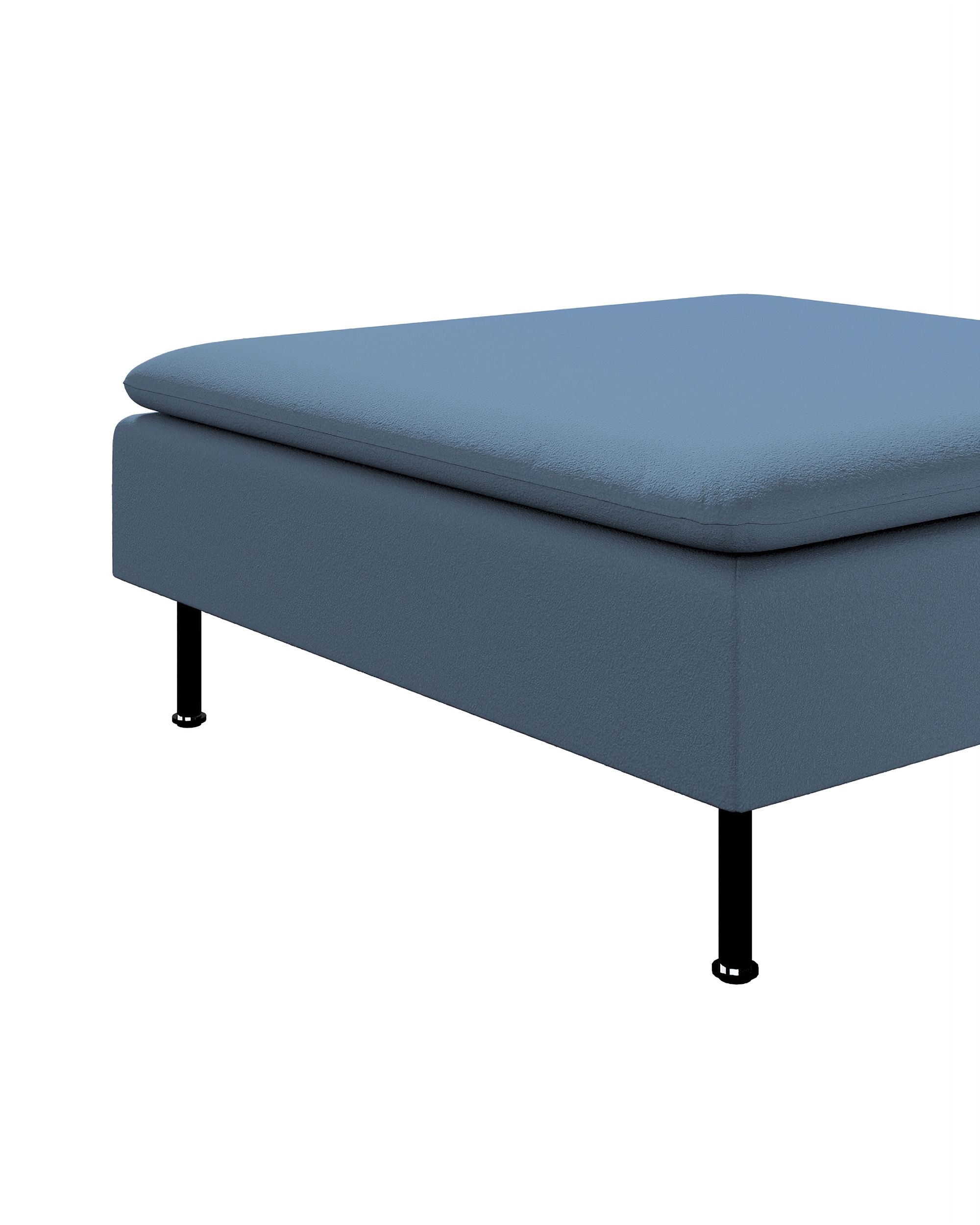 Söderhamn footstool cover colour blue fabric structured (hover)