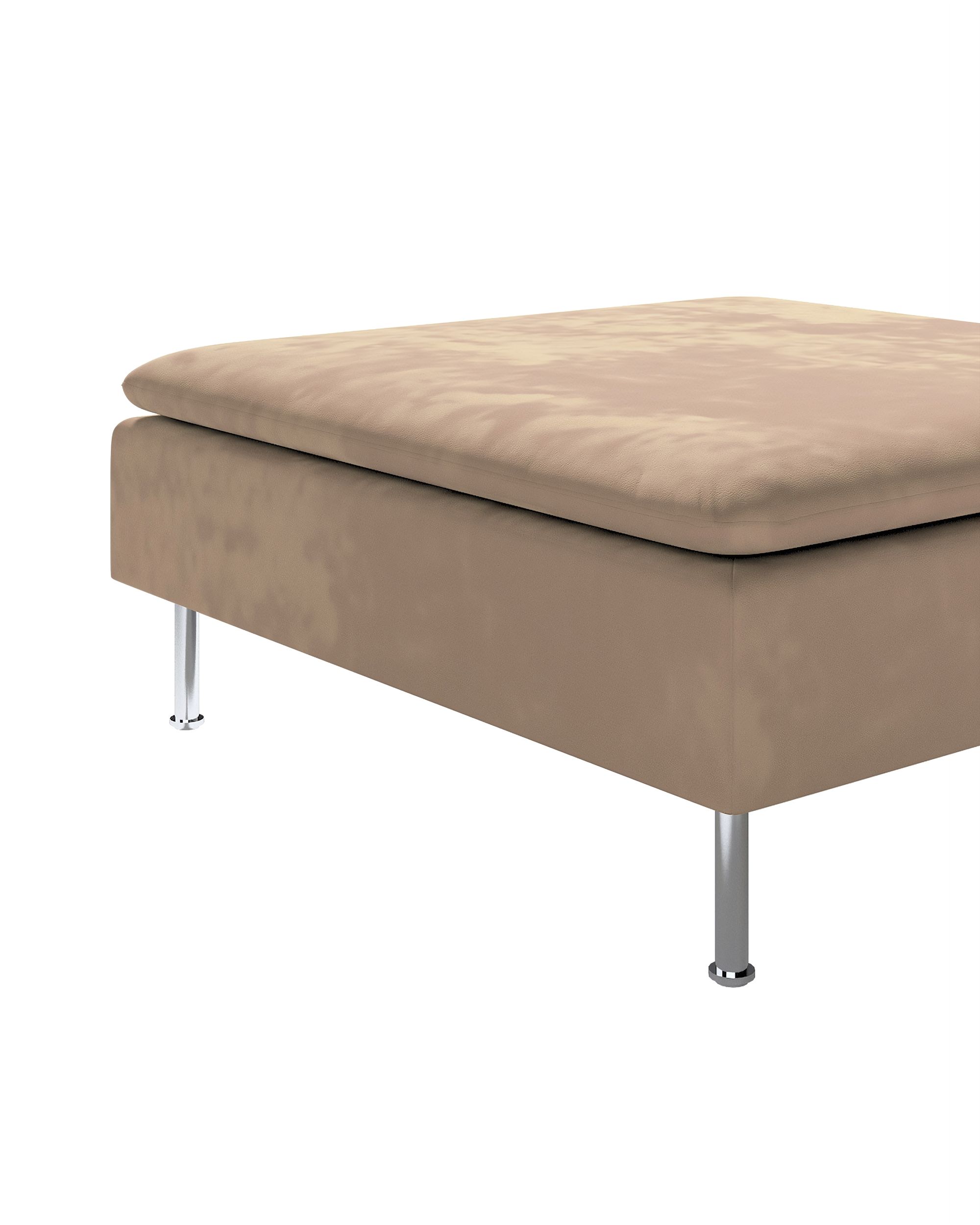 Söderhamn footstool cover colour beige fabric gloss, velvet (hover)