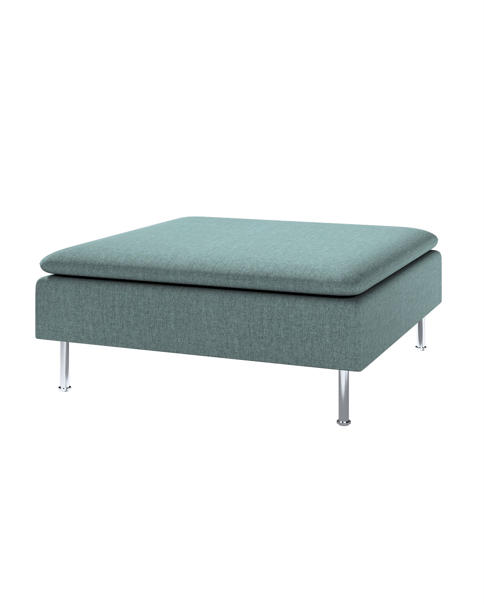 Söderhamn footstool cover colour blue fabric structured