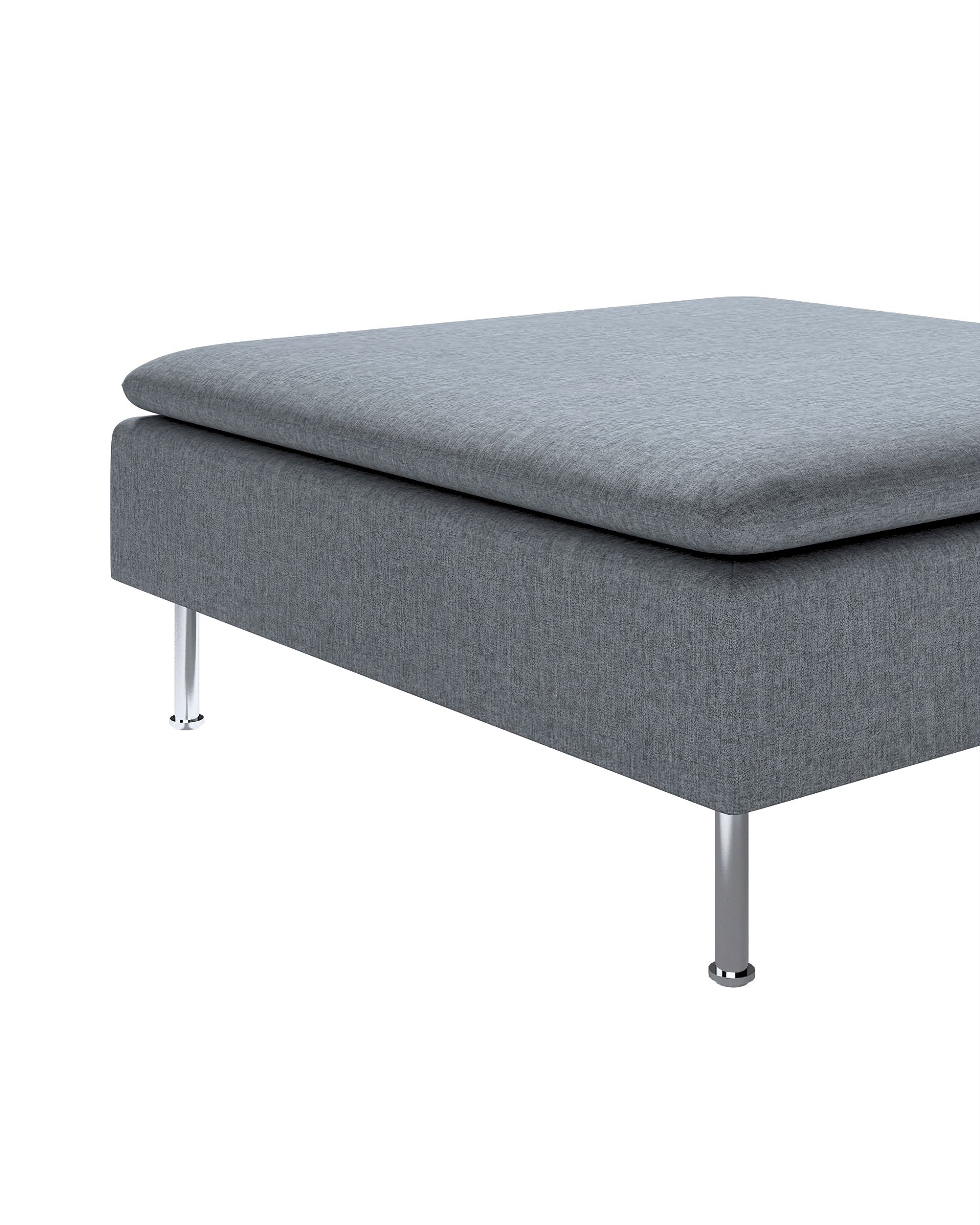 Söderhamn footstool cover colour grey fabric structured (hover)