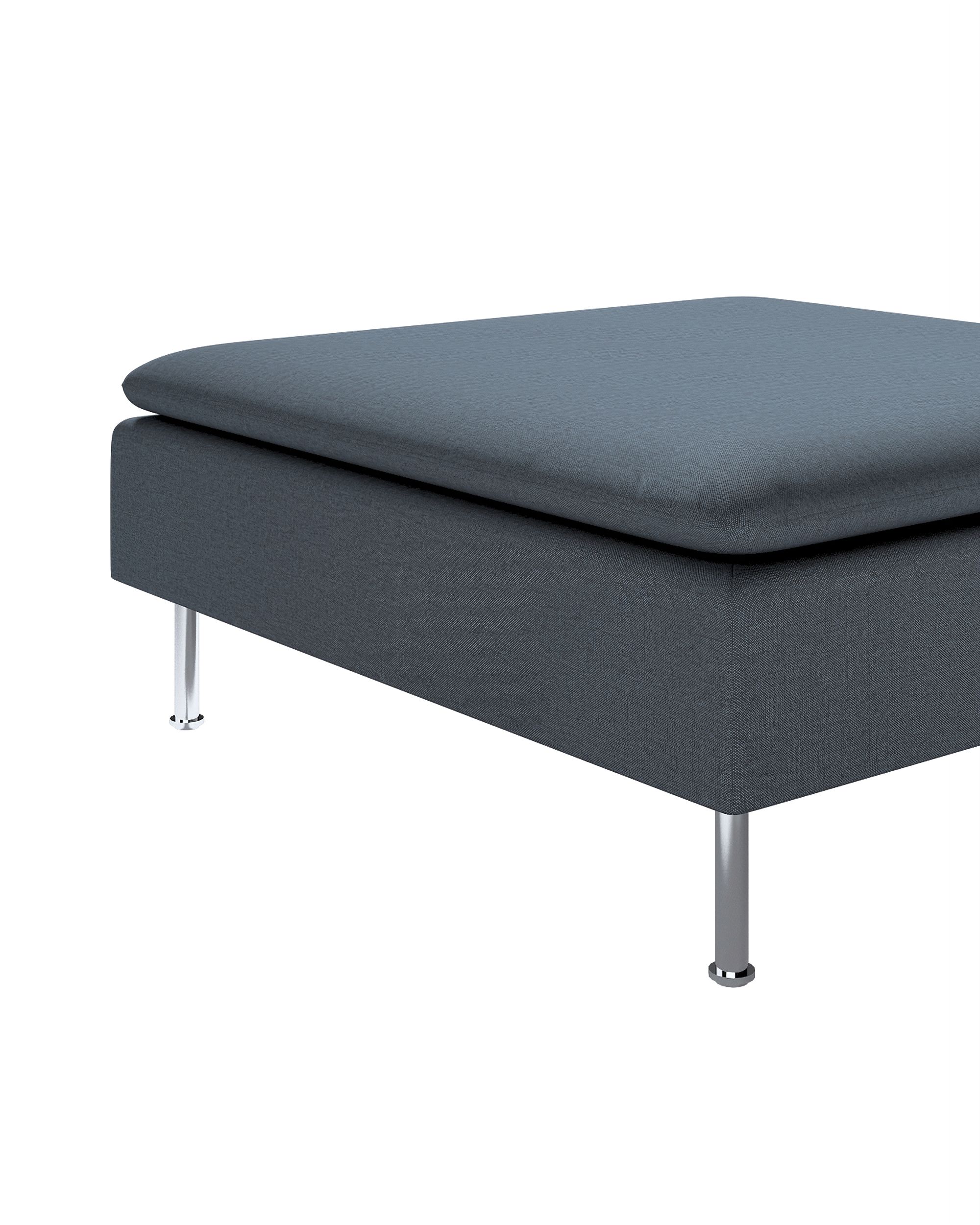 Söderhamn footstool cover colour blue fabric structured (hover)