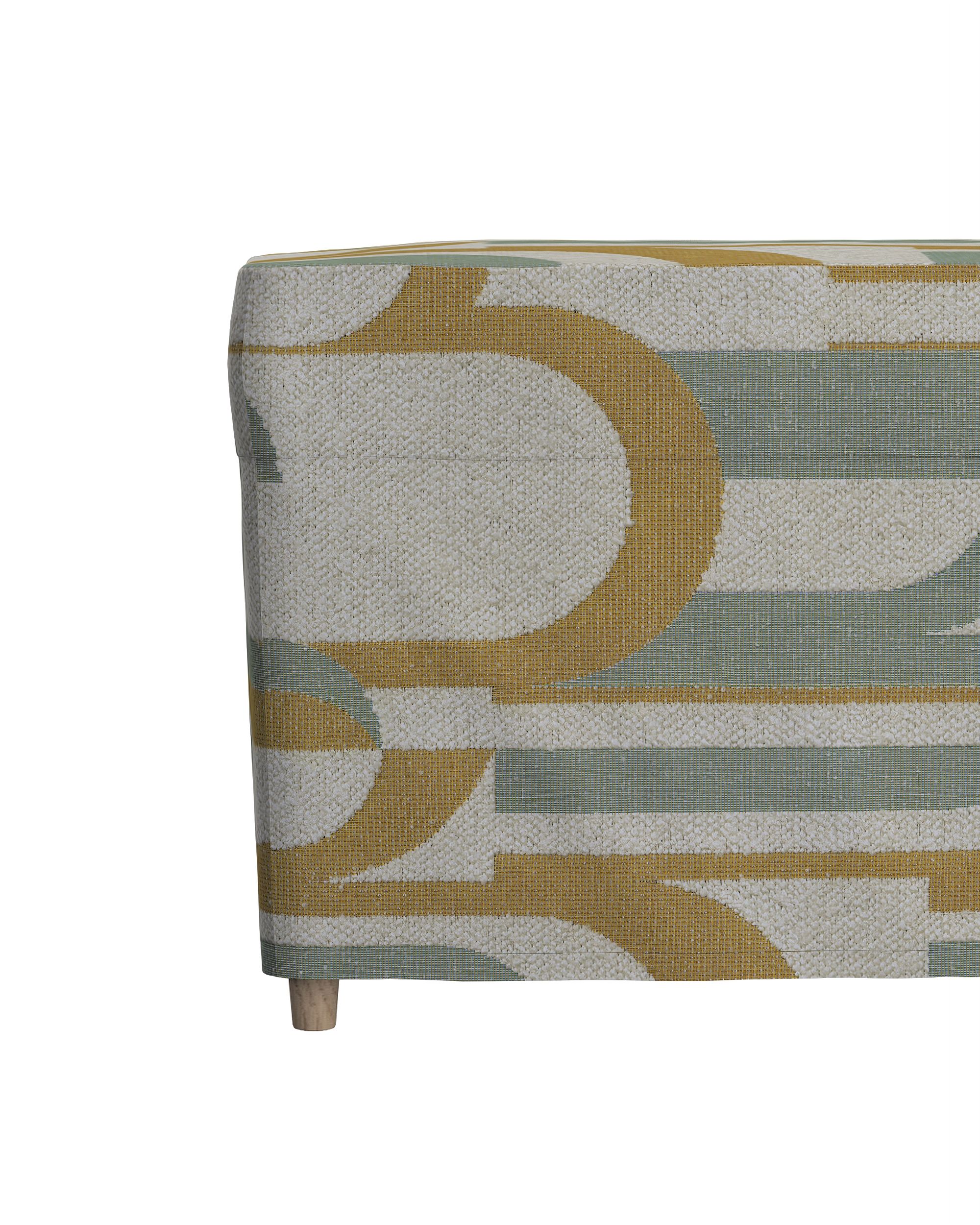 Strandmon footstool cover colour green fabric structured, patterned (hover)