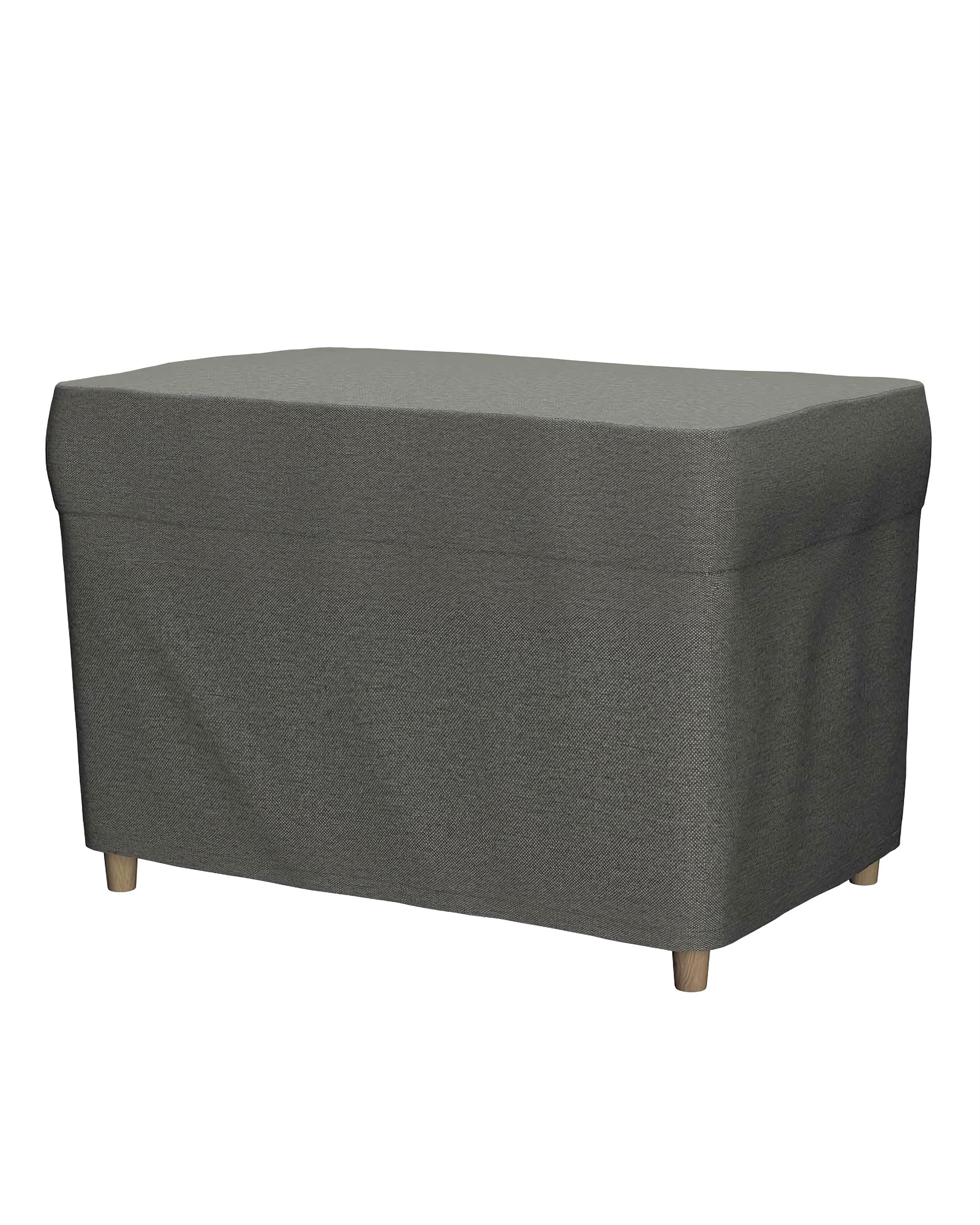 Strandmon footstool cover colour grey fabric structured