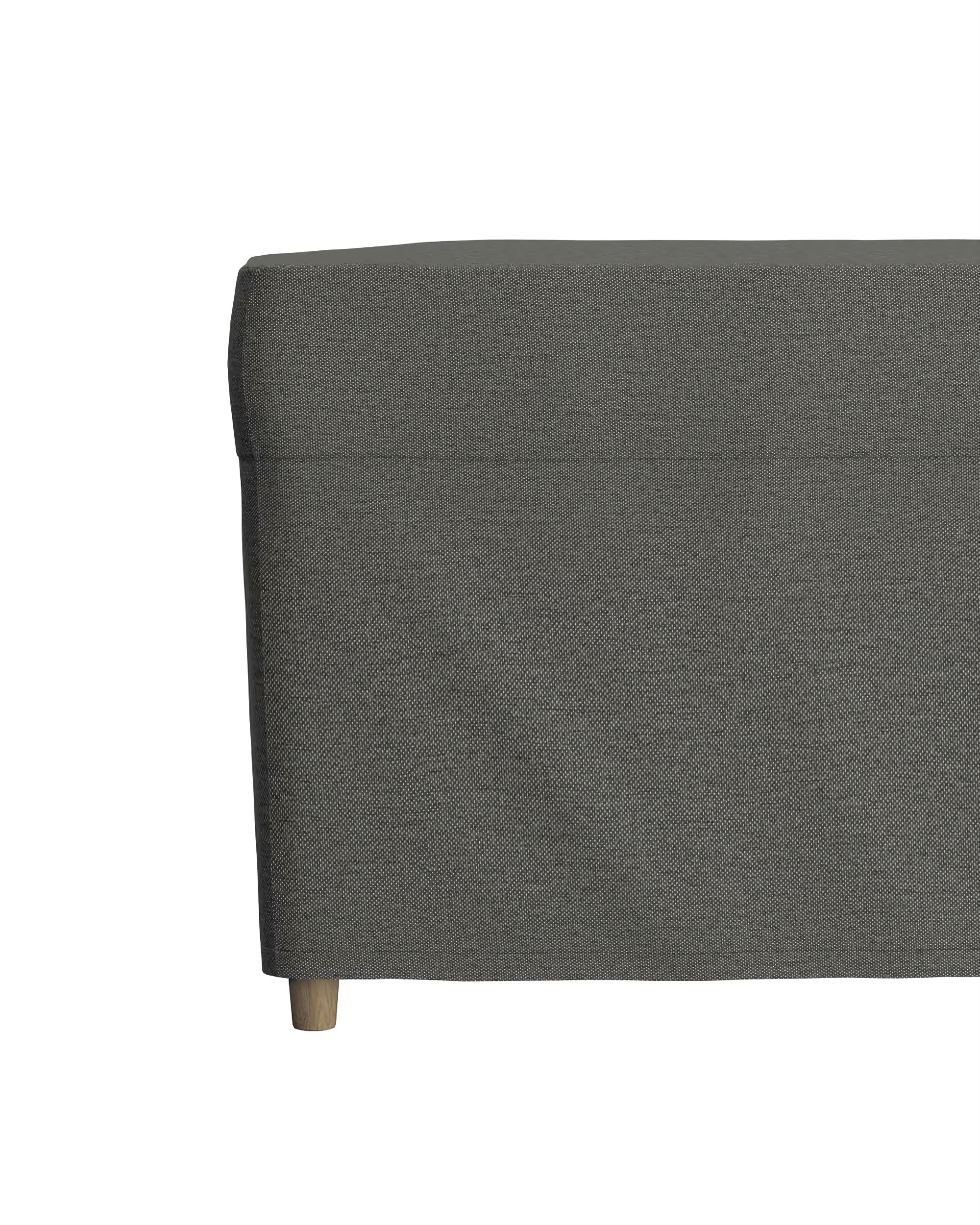 Strandmon footstool cover colour grey fabric structured (hover)
