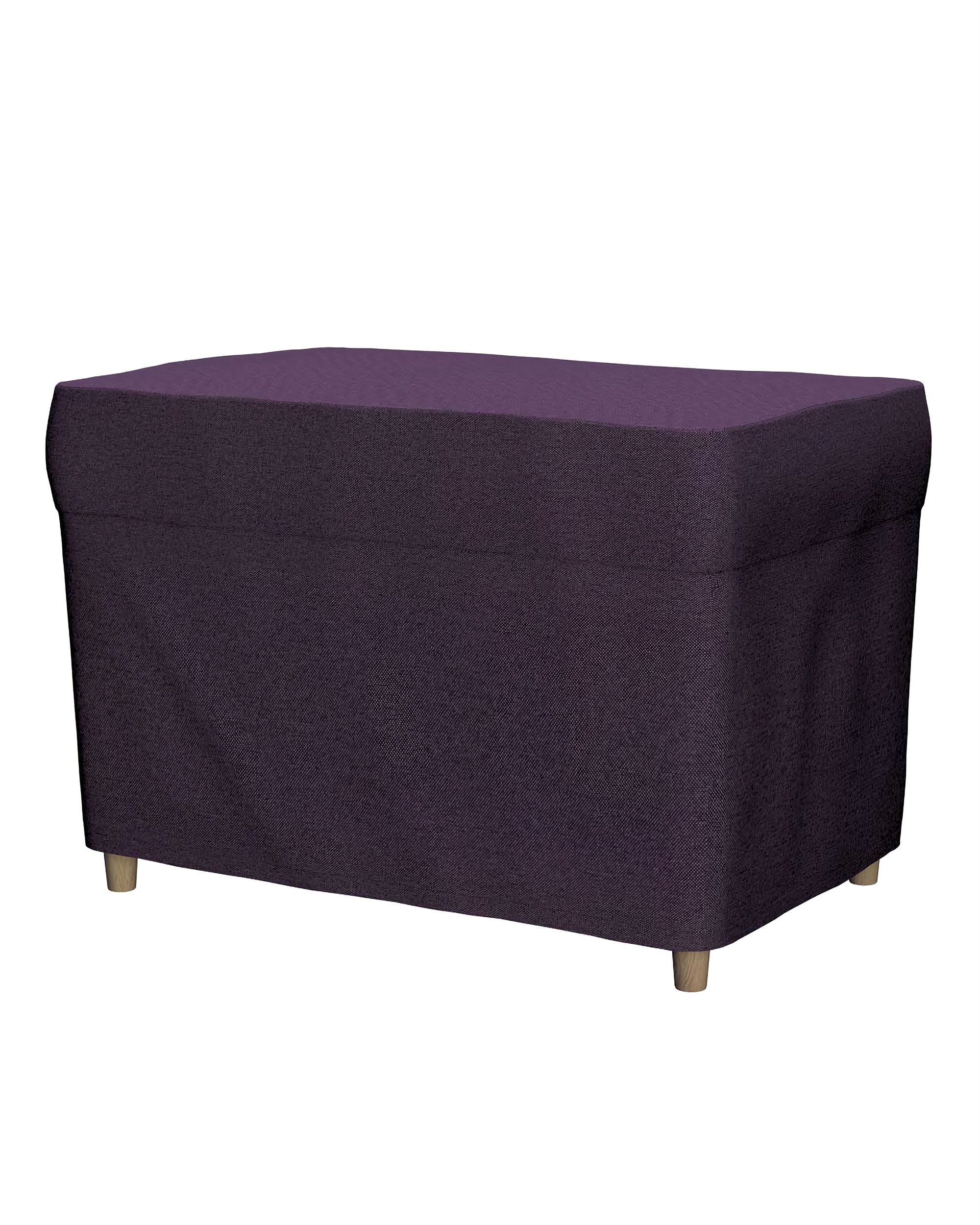 Strandmon footstool cover colour purple fabric structured