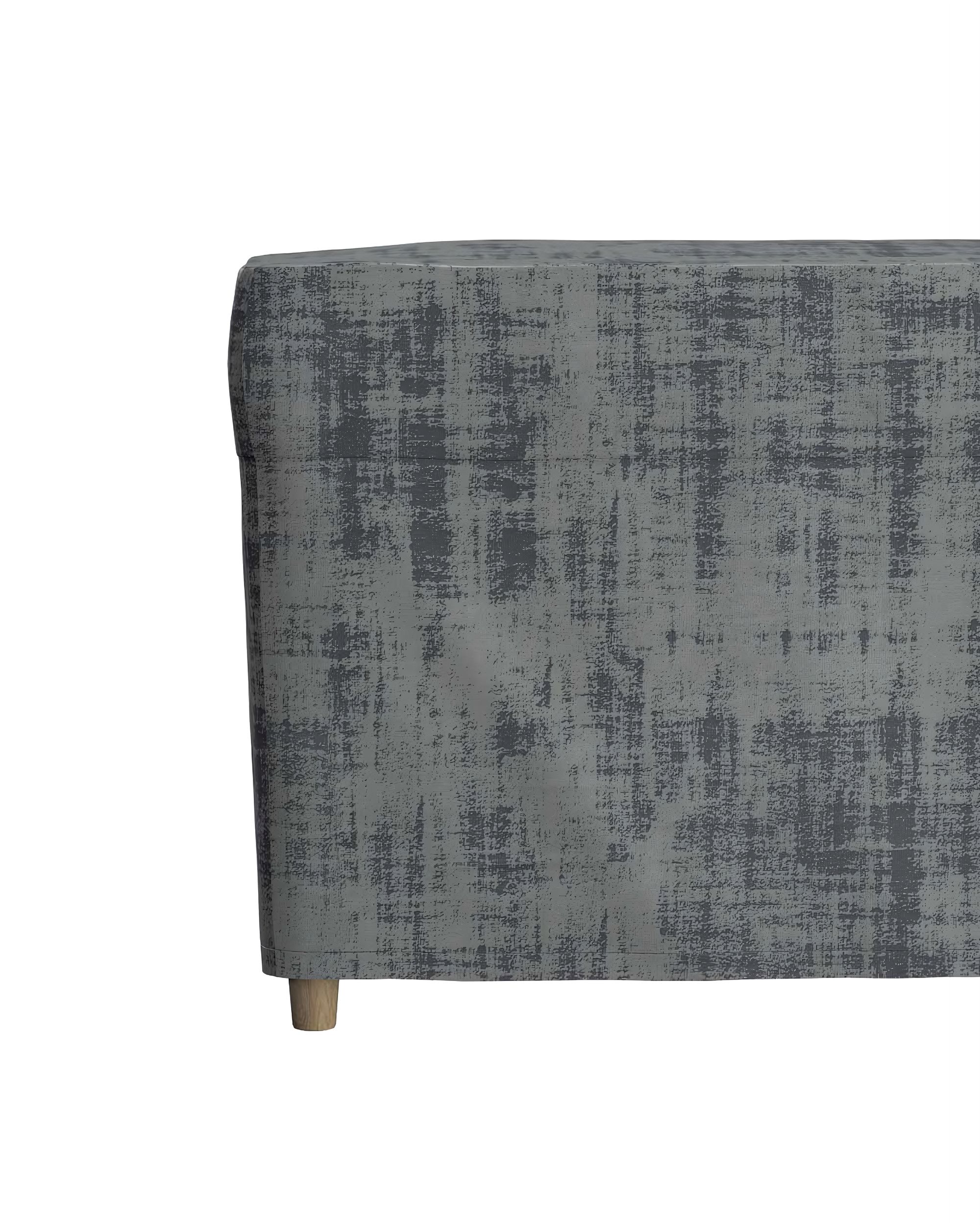 Strandmon footstool cover colour grey fabric gloss, velvet (hover)
