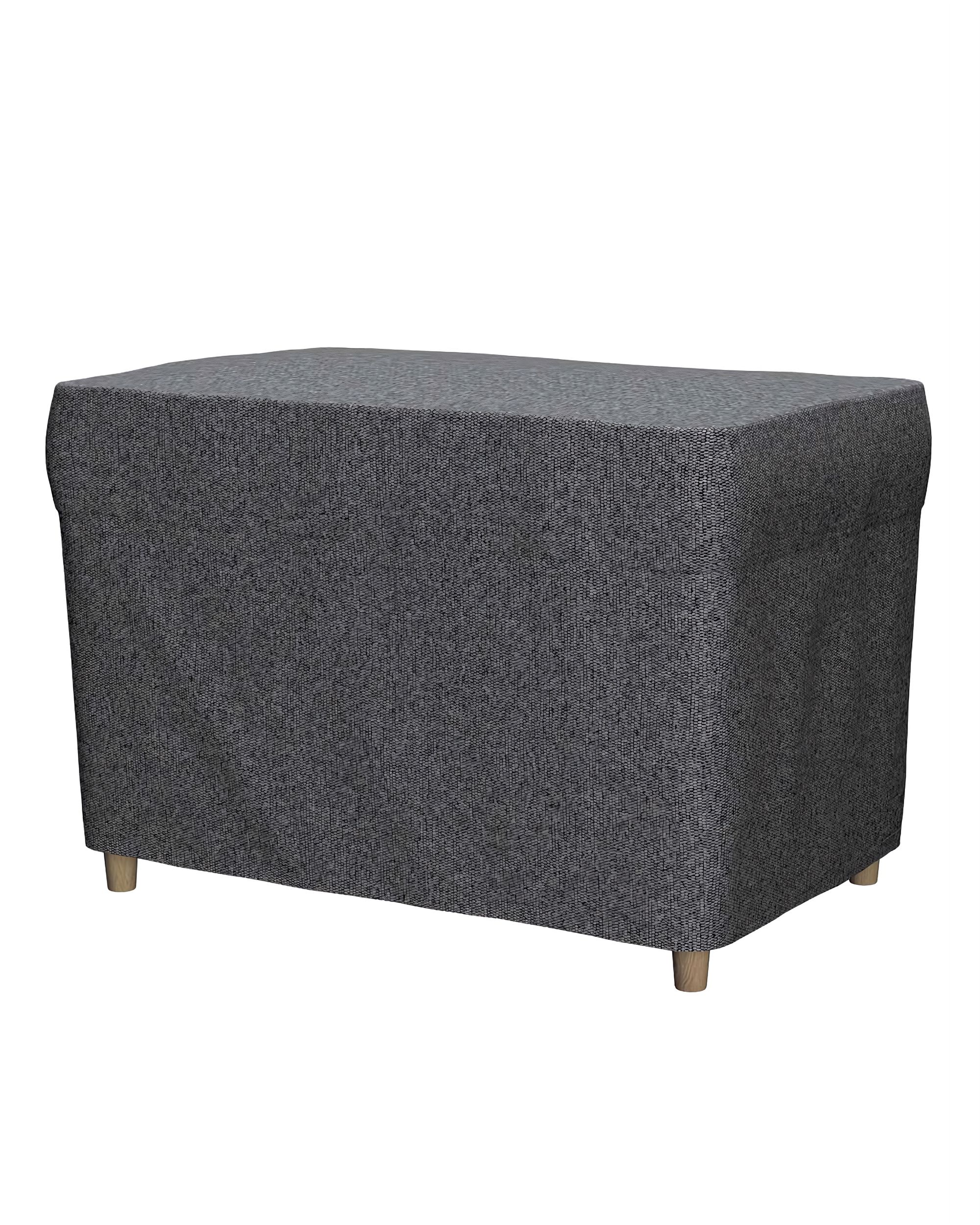 Strandmon footstool cover colour grey fabric structured