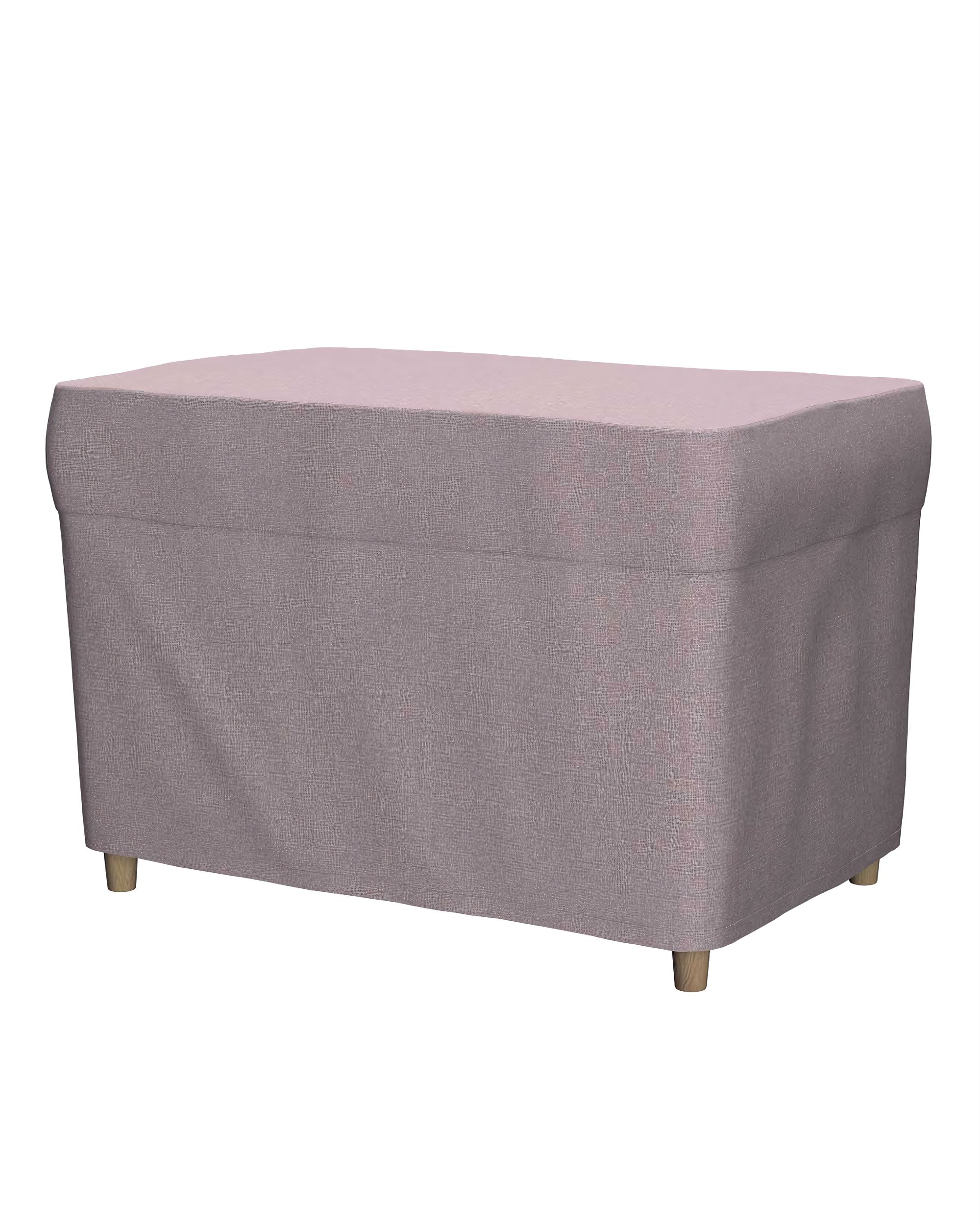 Strandmon footstool cover colour pink fabric structured