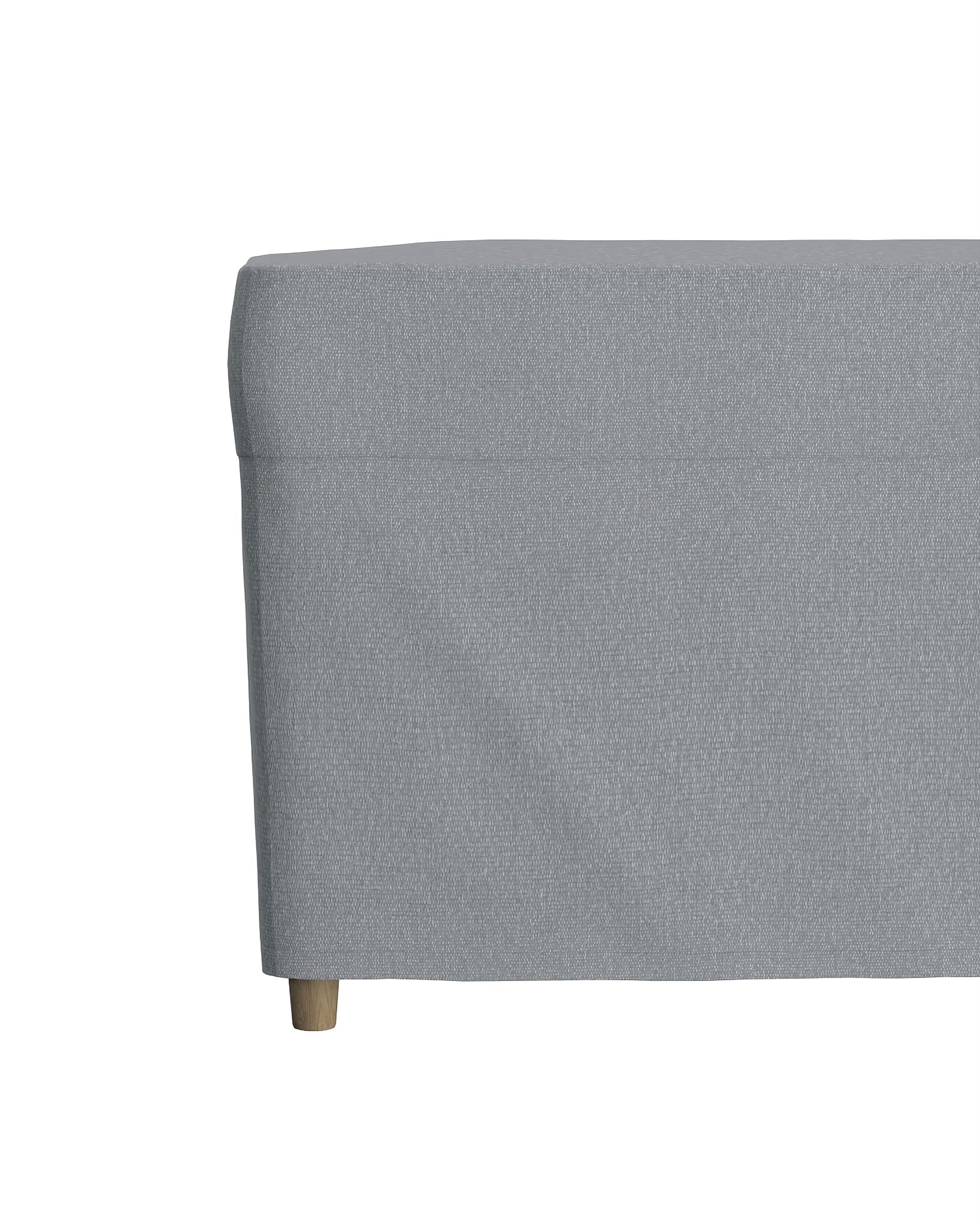 Strandmon footstool cover colour grey fabric structured (hover)