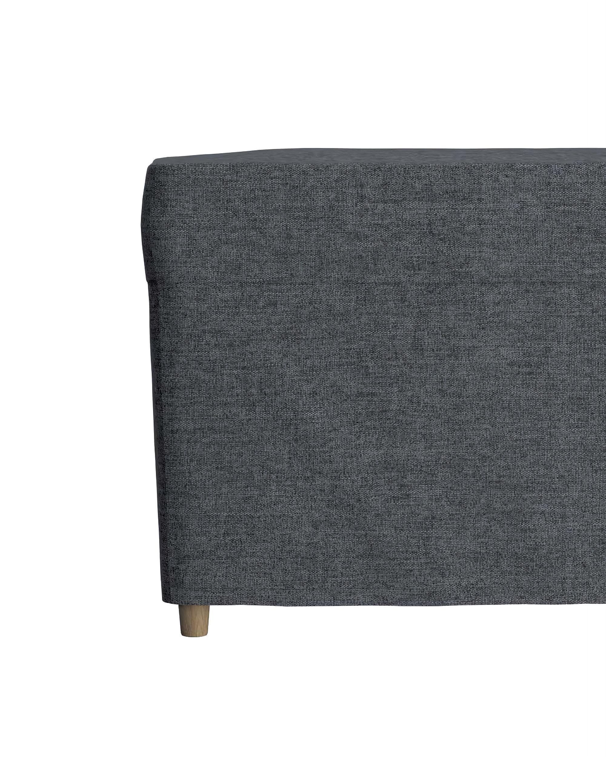 Strandmon footstool cover colour grey fabric structured (hover)